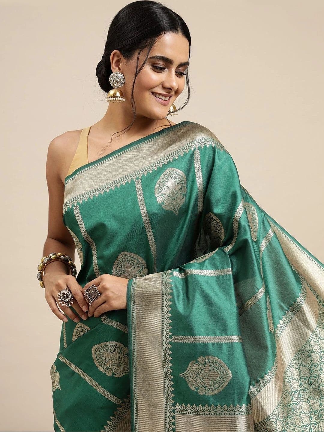 Dhaaga Ghar Woven Design Zari Art Silk Banarasi Saree thumbnail 5