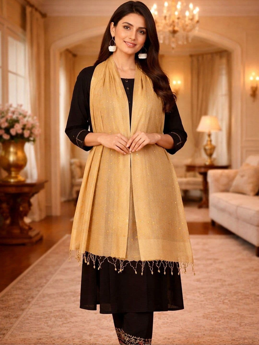STUTI FASHION Art Silk Dupatta with Zari - view 1