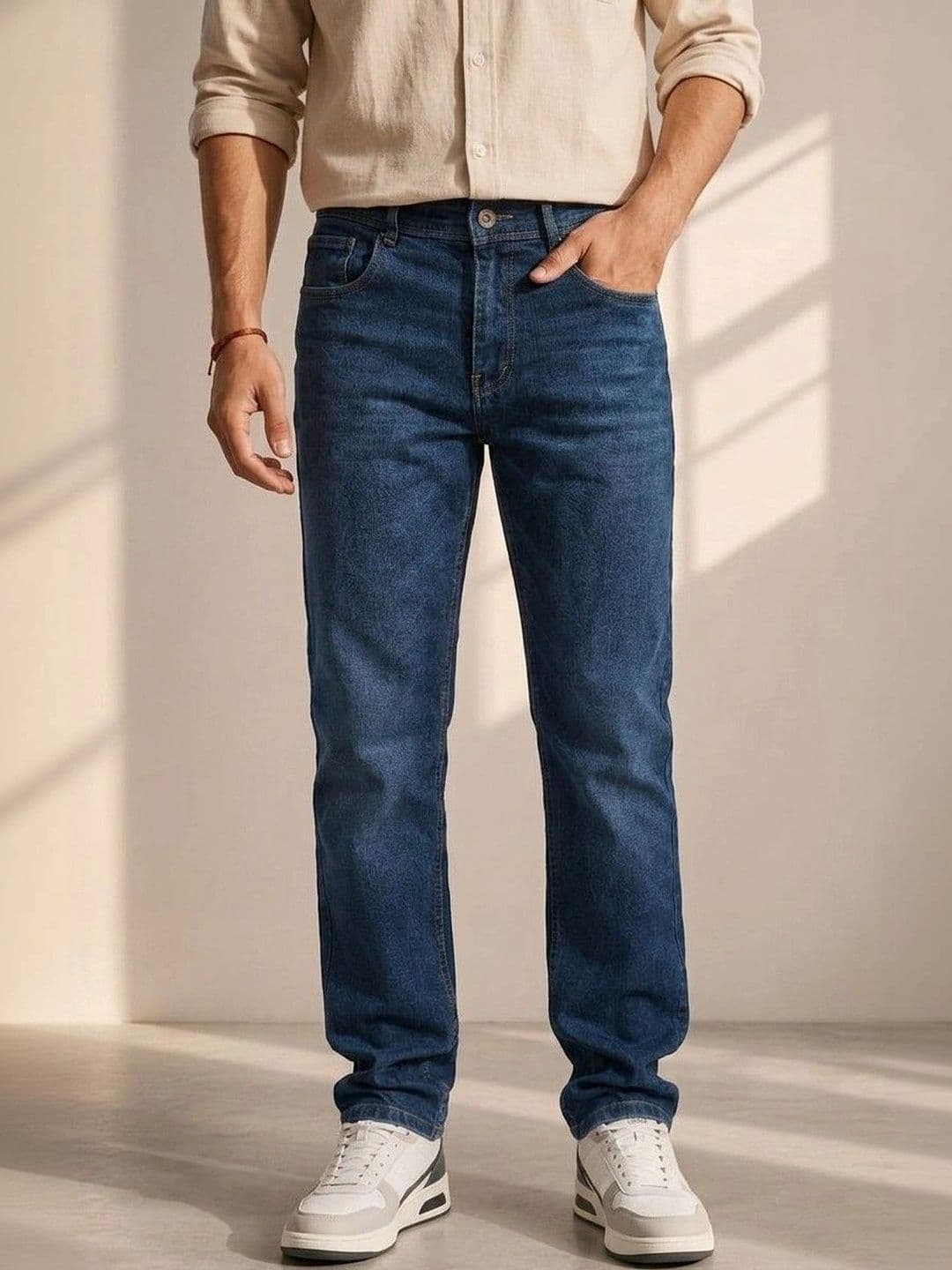 zayla Men Regular Fit Mid-Rise Stretchable Jeans - view 1