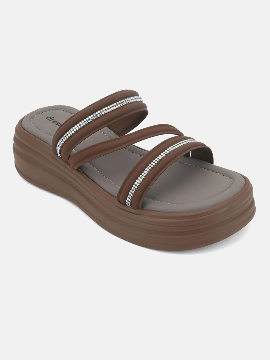 DressBerry Women Embellished Flatform Sandals thumbnail 6
