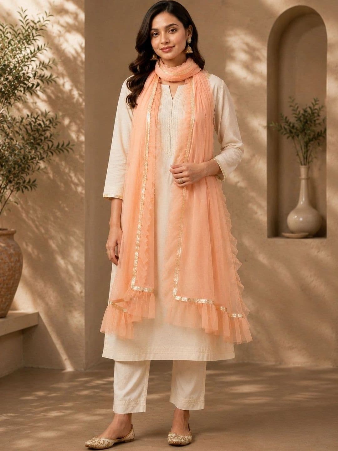 STUTI FASHION Dupatta with Zari thumbnail 2