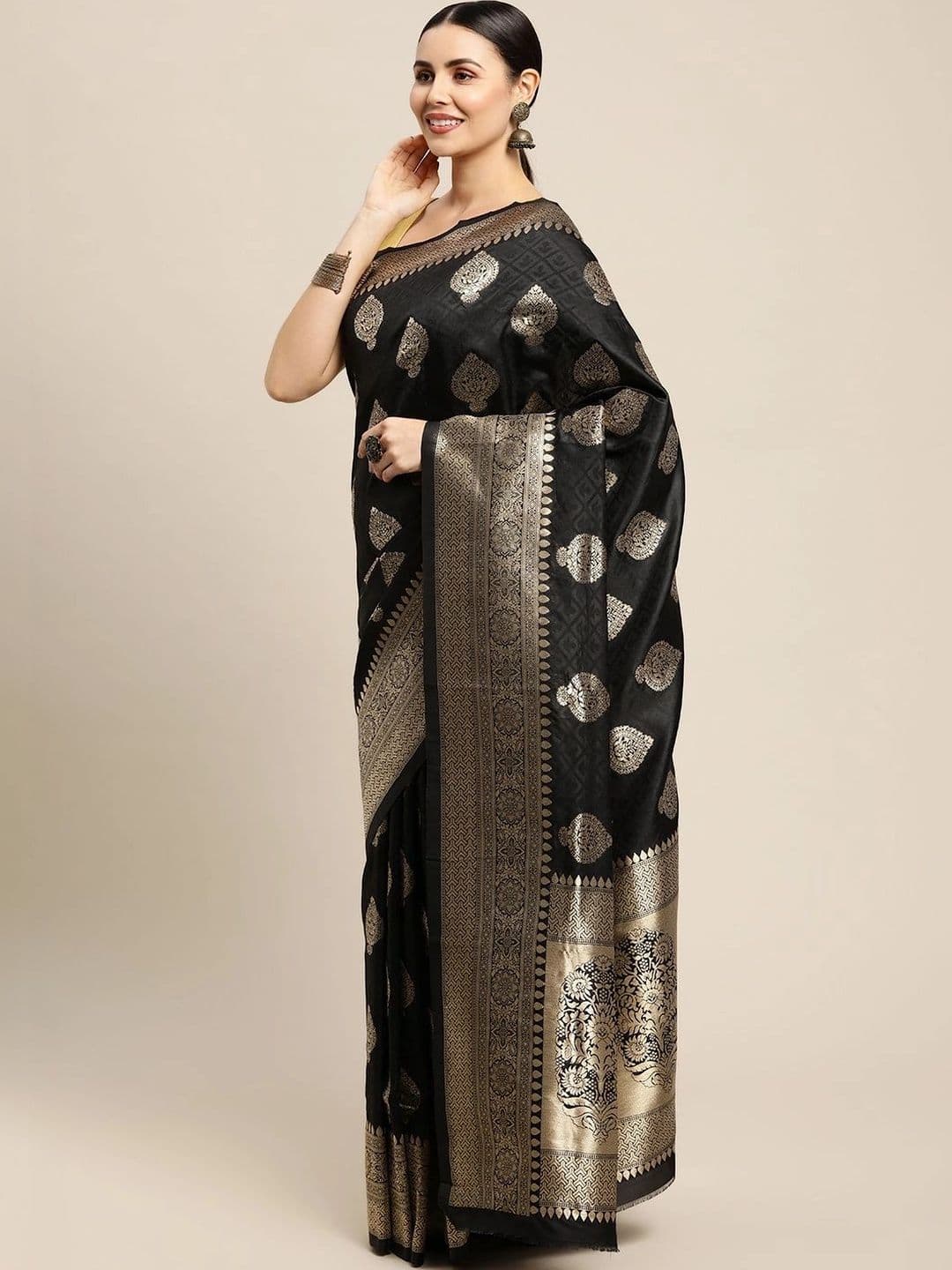 Dhaaga Ghar Woven Design Zari Art Silk Banarasi Saree thumbnail 4