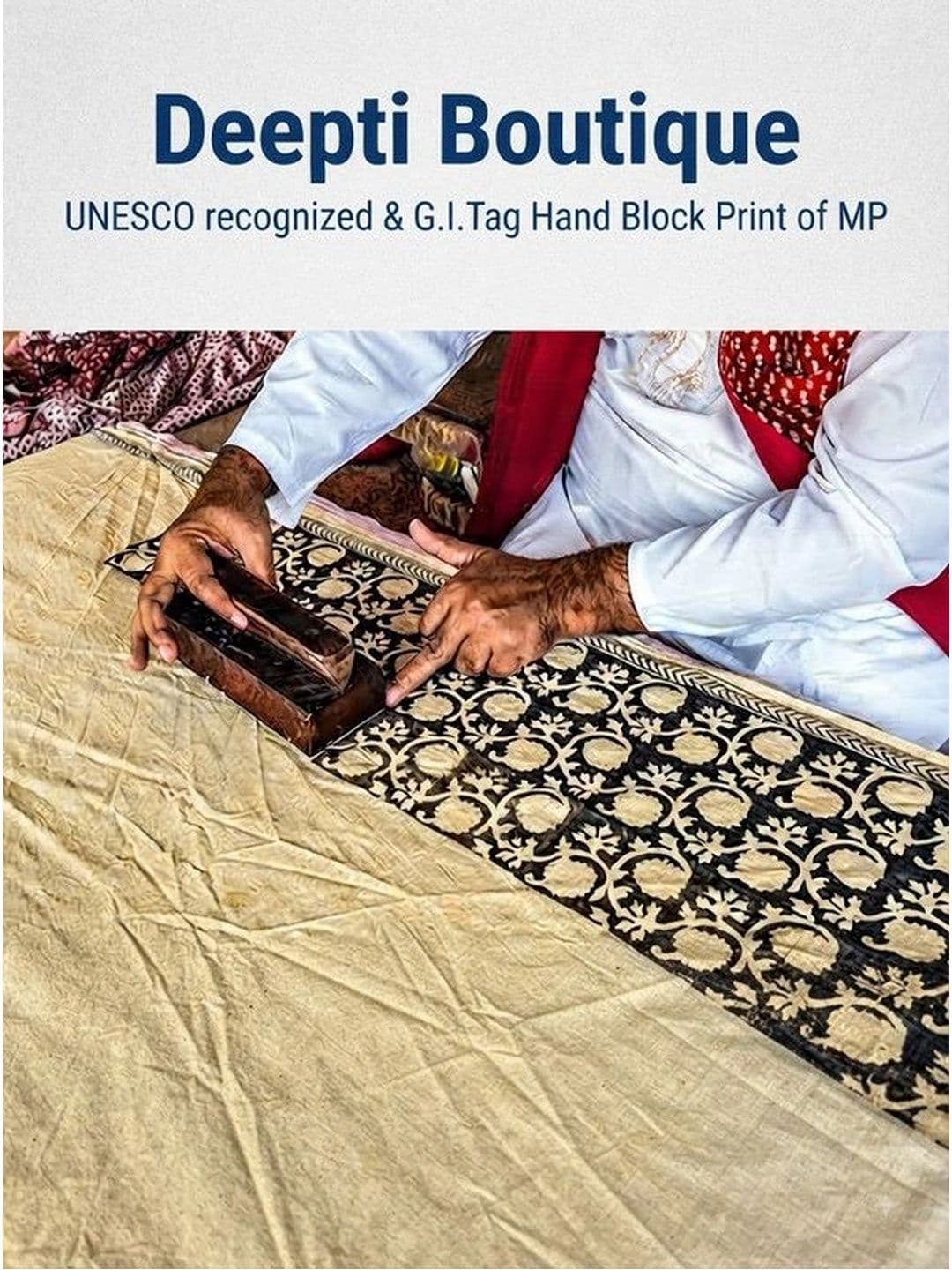 DEEPTI BOUTIQUE Hand Block Print Dress Material thumbnail 2