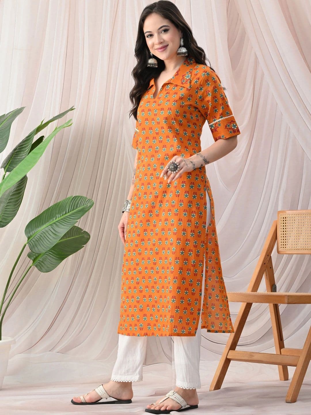 JEMCY Women Ethnic Motifs Printed Kurta thumbnail 7