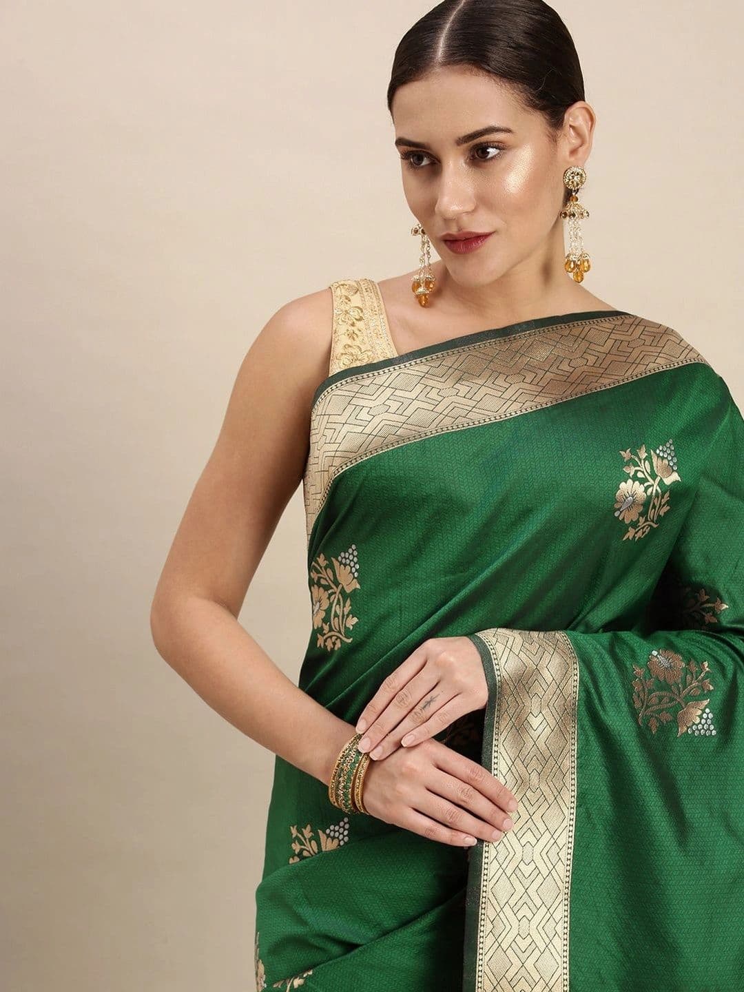 Dhaaga Ghar Woven Design Zari Art Silk Banarasi Saree thumbnail 7