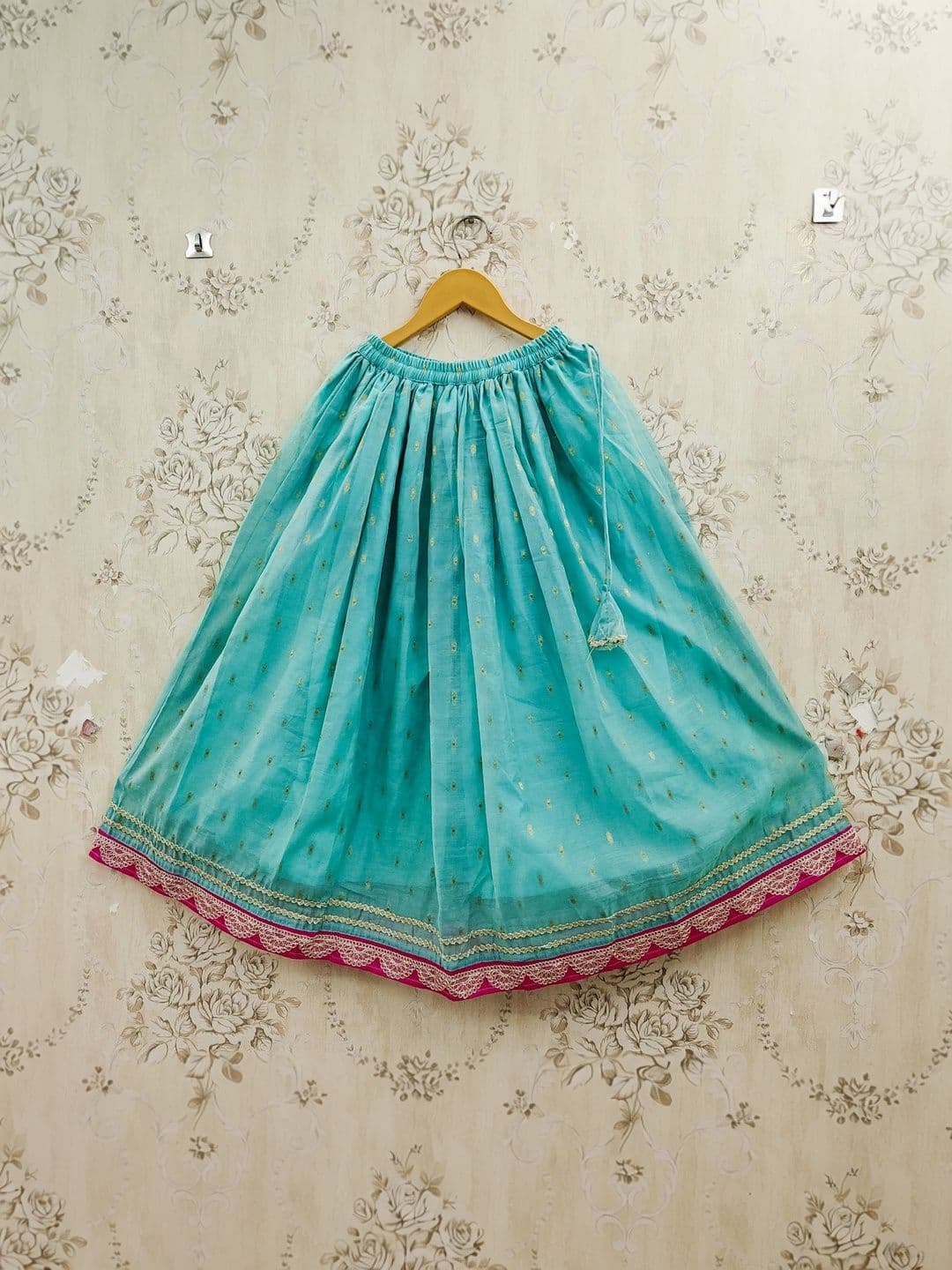 KALINI Girls Embroidered Thread Work Ready to Wear Lehenga & Blouse With Dupatta thumbnail 5