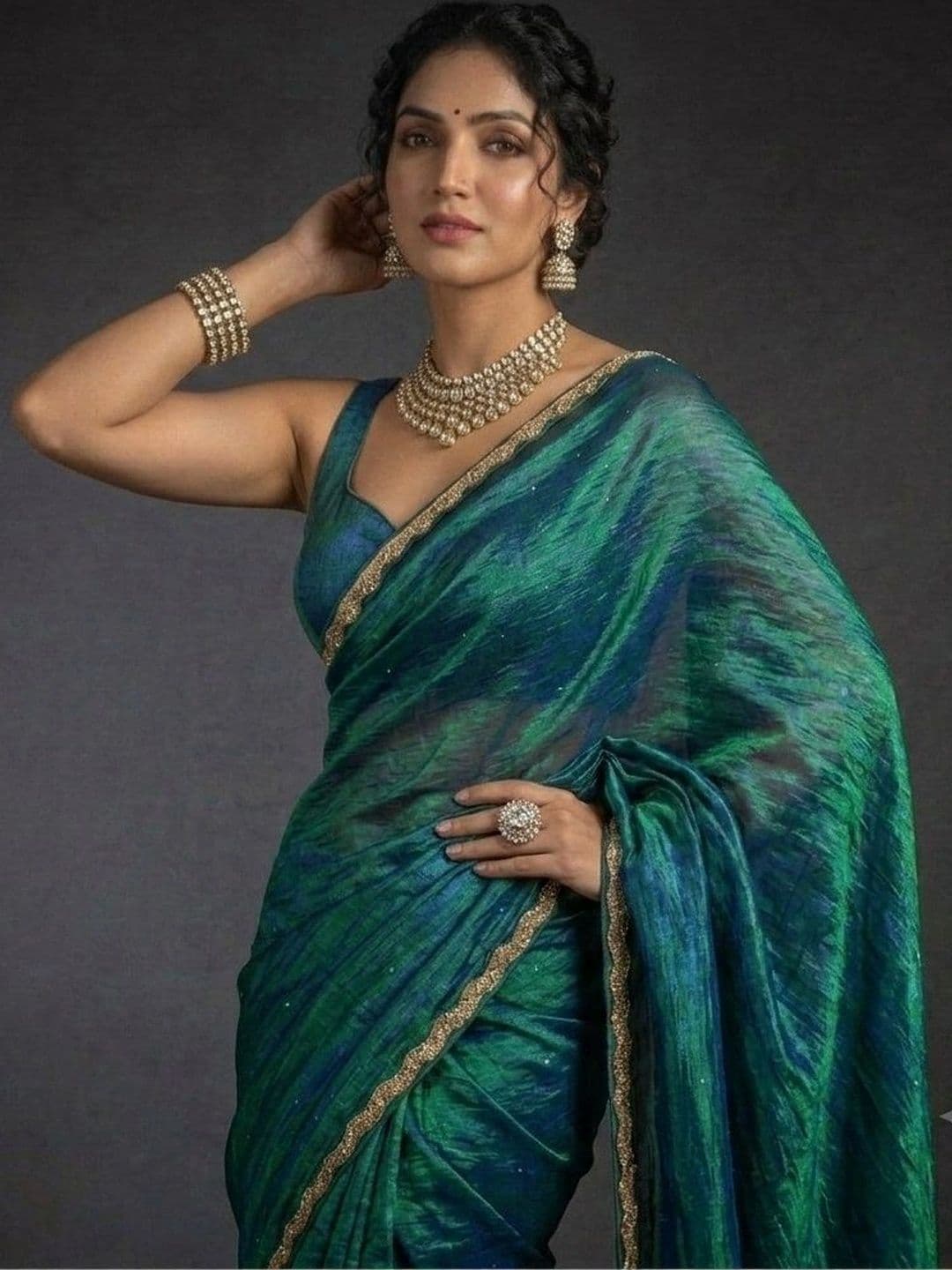 Akshmi Creation Ombre Supernet Saree thumbnail 2