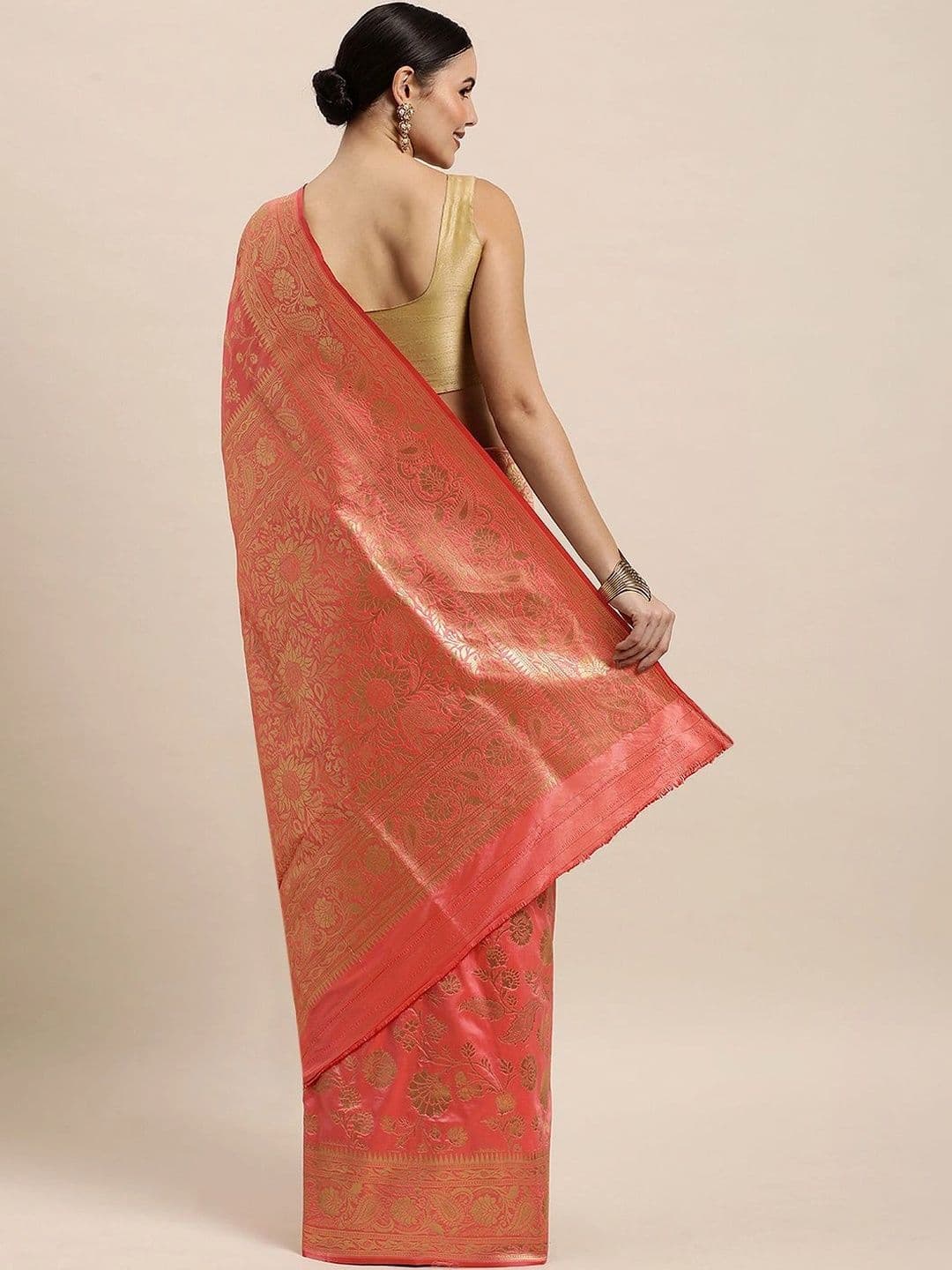 Dhaaga Ghar Woven Design Zari Art Silk Banarasi Saree thumbnail 5