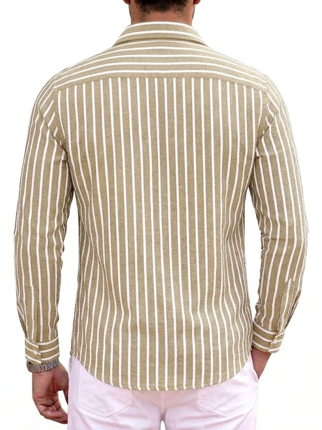 Fifth U Men Standard Striped Casual Shirt thumbnail 5