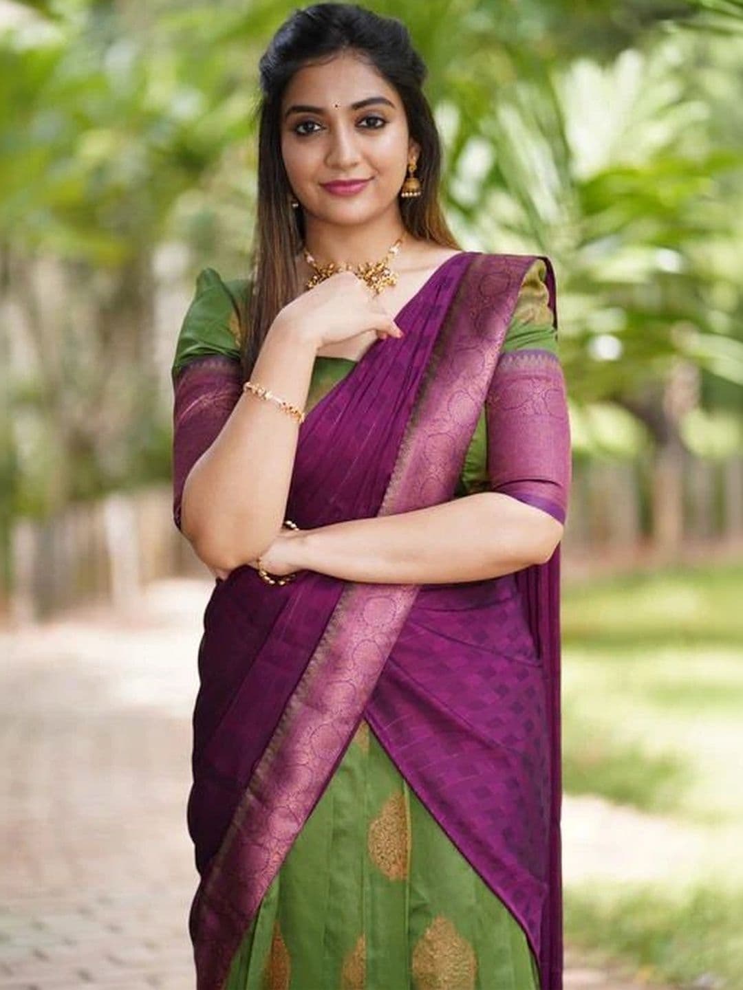 all about you Women Unstitched Lehenga & Blouse With Dupatta thumbnail 5