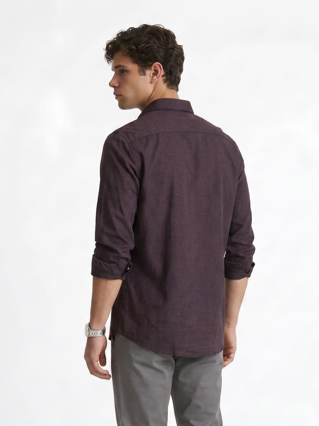 Peter England Slim Fit Micro Ditsy Printed Pure Cotton Casual Shirt thumbnail 4