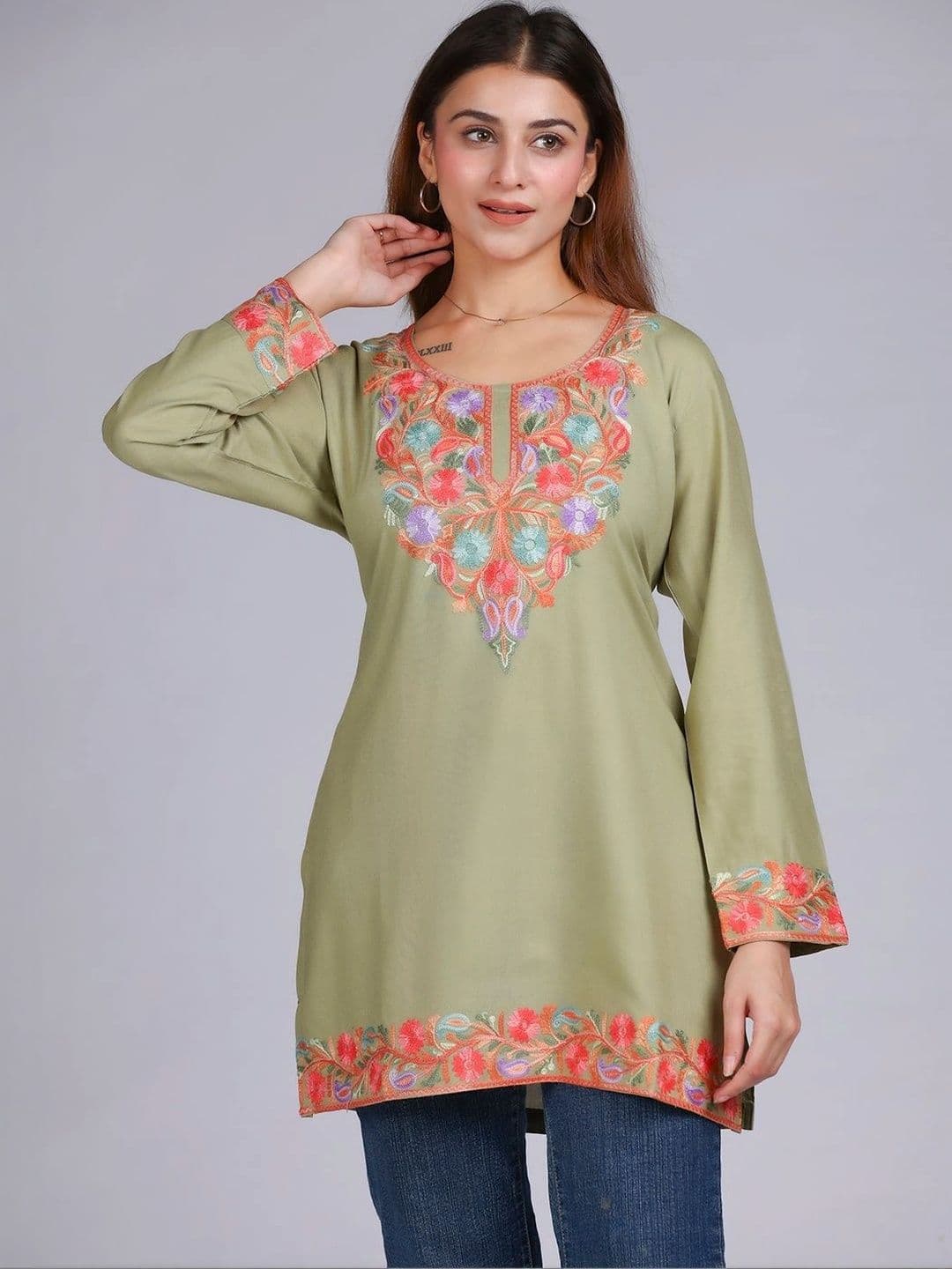 Anouk Women Embroidered Thread Work Kurta - view 1