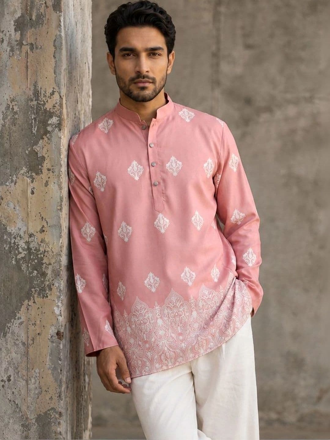 Jompers Men Ethnic Motifs Embroidered Thread Work Kurta thumbnail 5