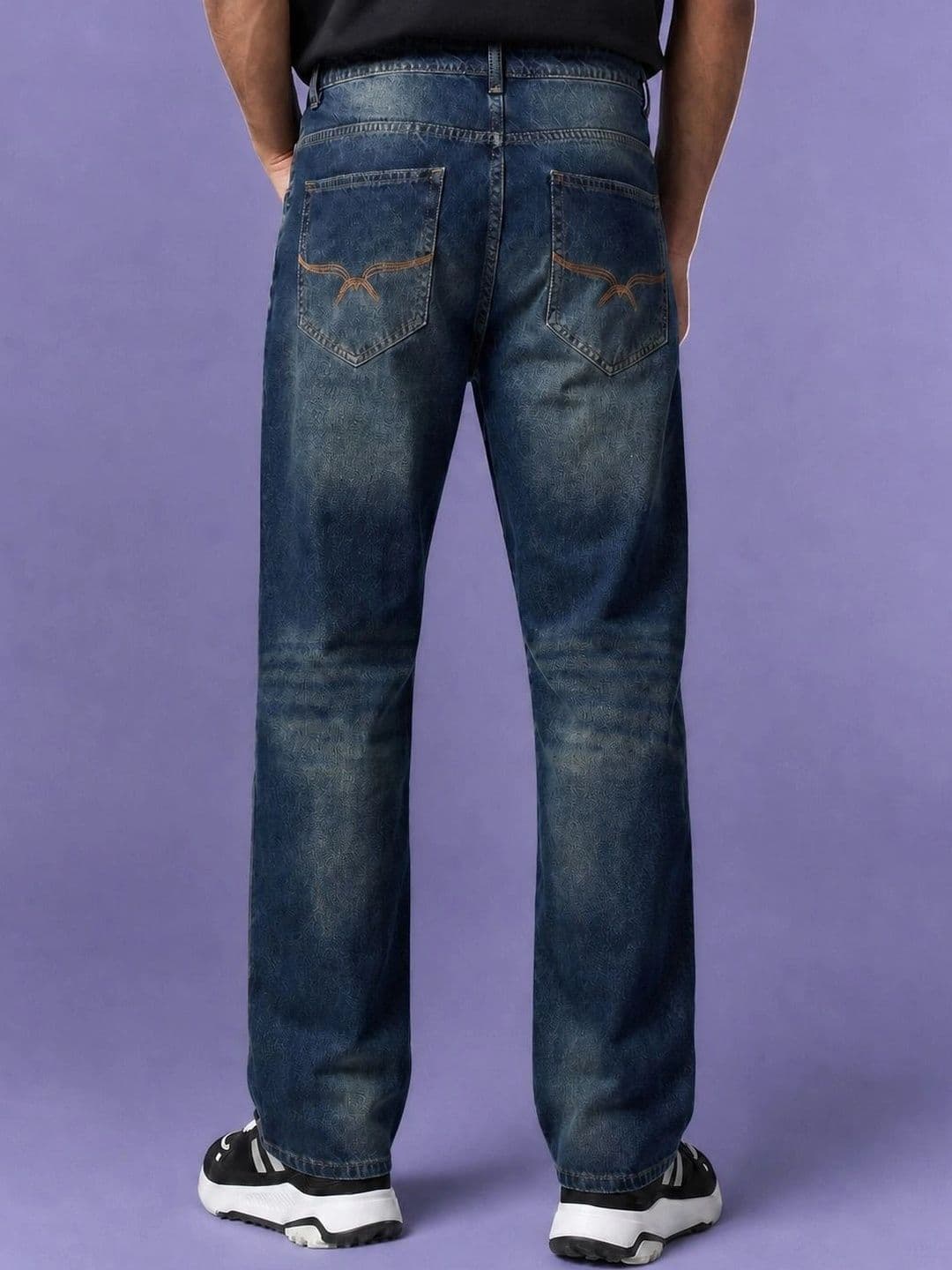 Roadster Men Jean Straight Fit Mid-Rise Low Distress Stretchable Jeans thumbnail 2