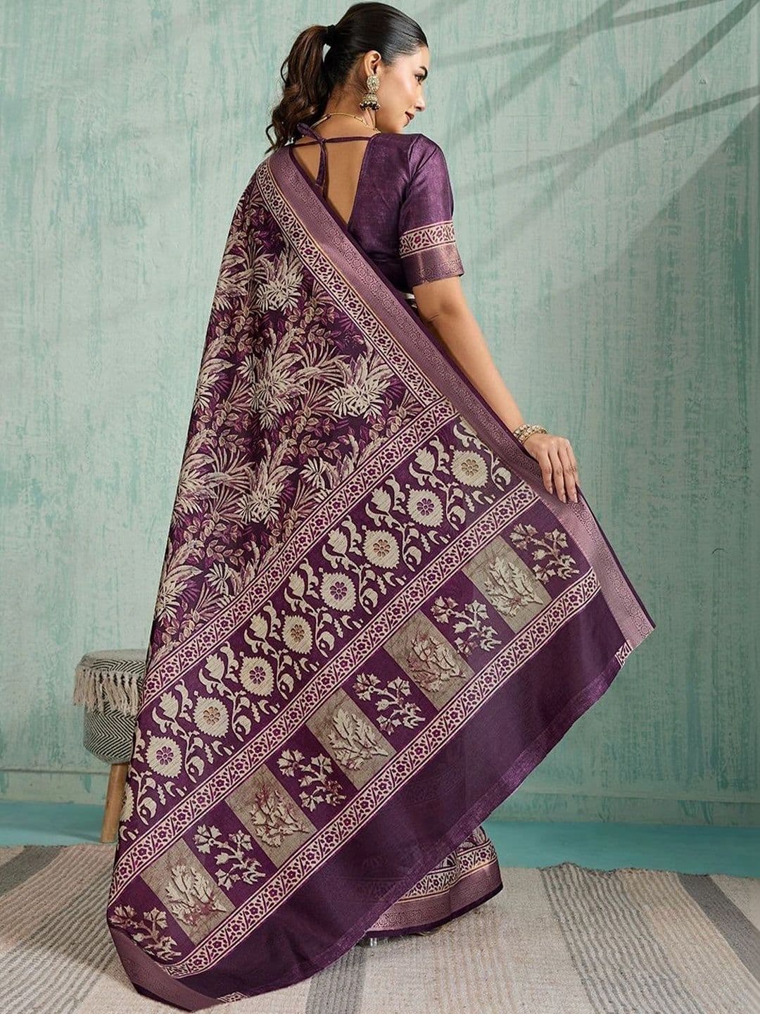 Moda Rapido Silk Blend Designer Saree thumbnail 4