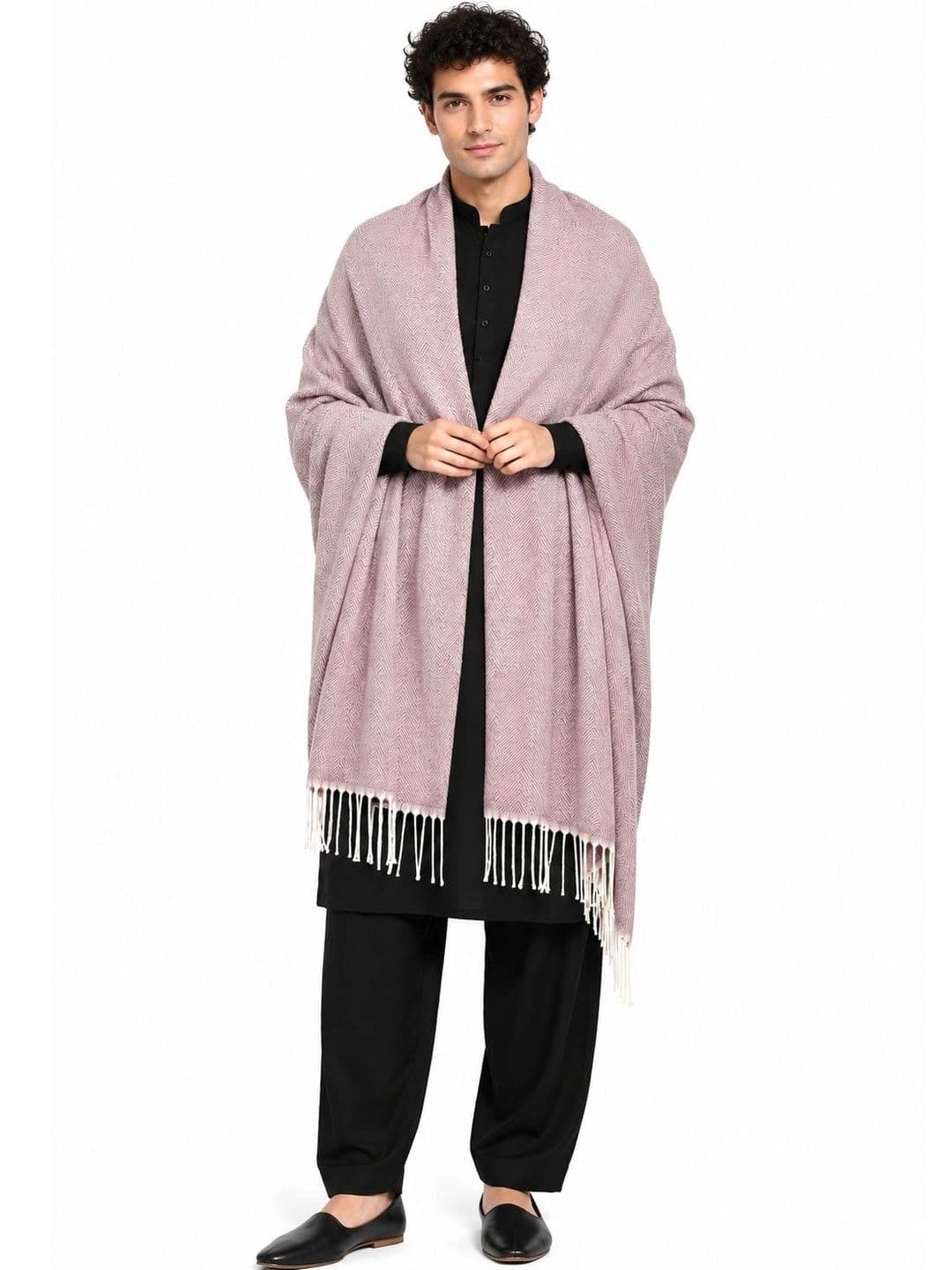 WOOLOASIS Men Woven Design Stole - view 1