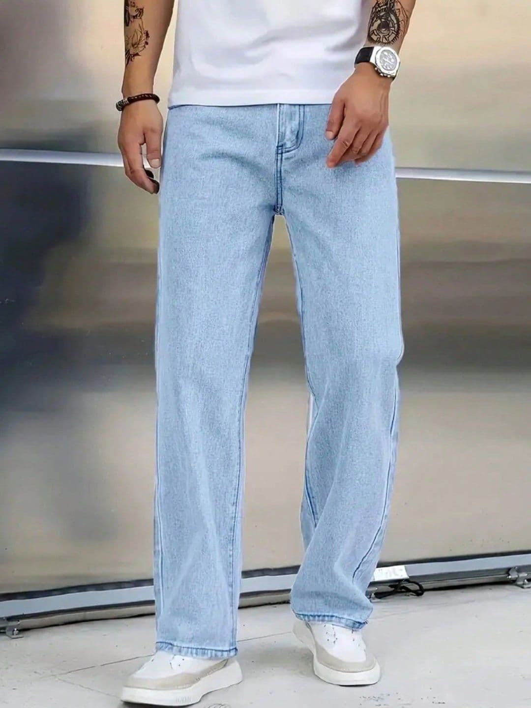 PINKLIT Men Straight Fit Mid-Rise Jeans - view 1