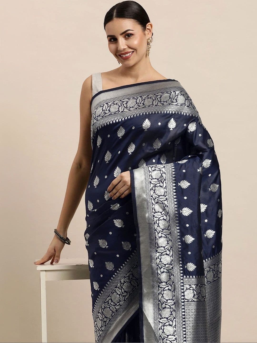 Dhaaga Ghar Woven Design Zari Art Silk Banarasi Saree thumbnail 5