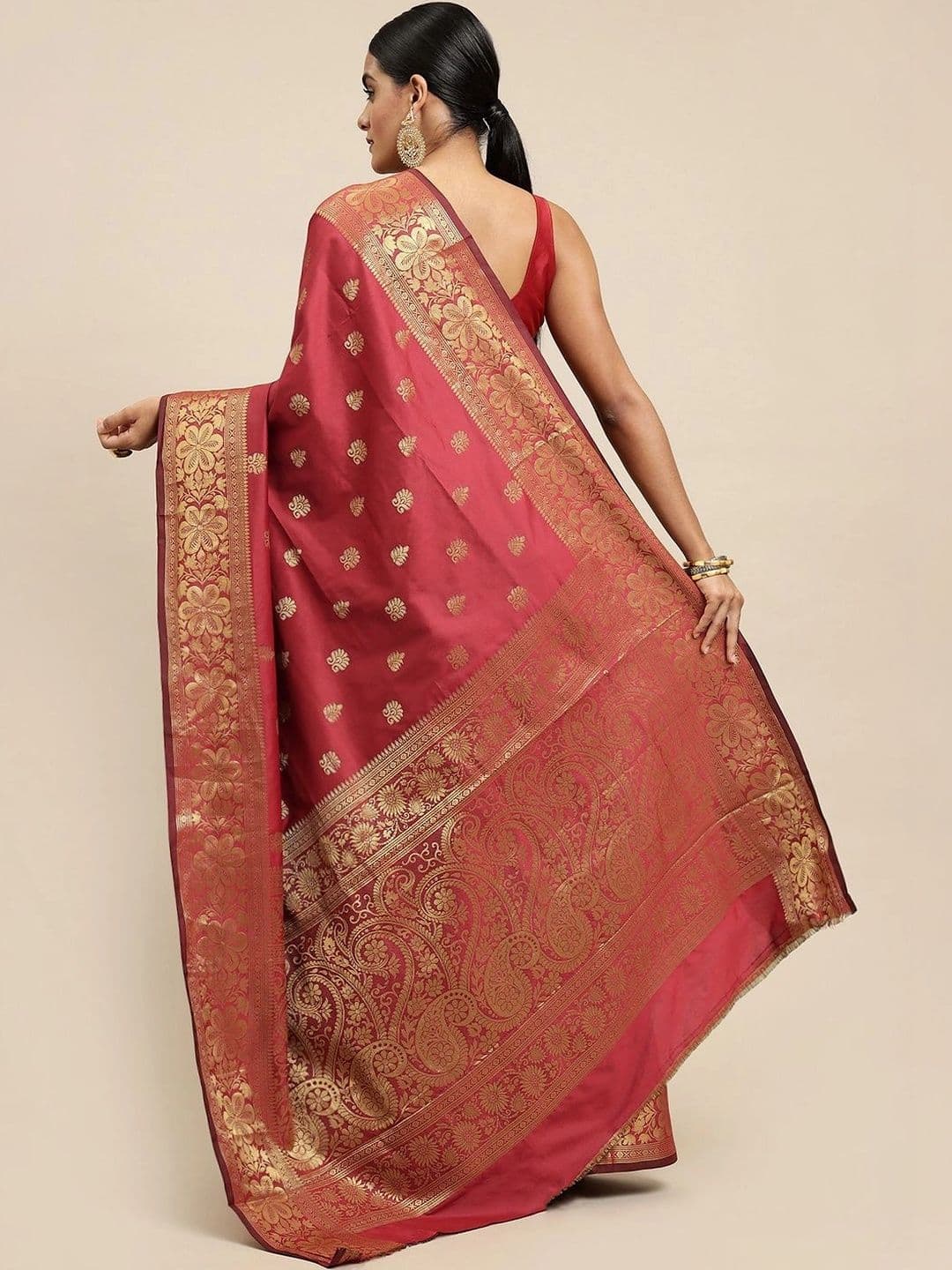 Dhaaga Ghar Woven Design Zari Art Silk Banarasi Saree thumbnail 5