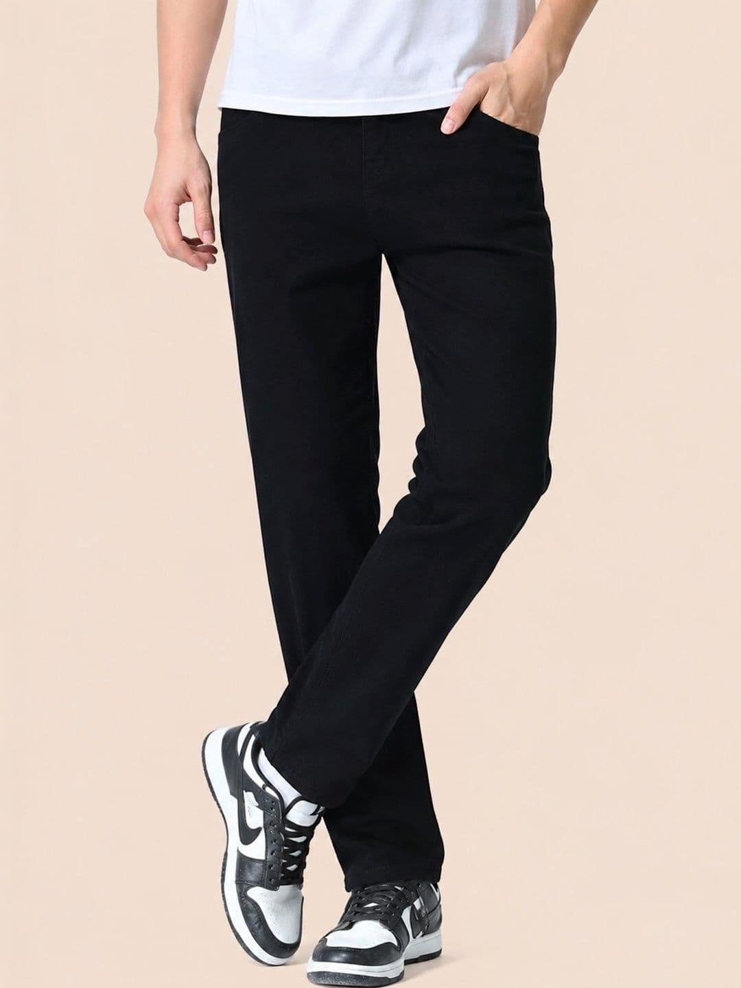 PINKLIT Men Straight Fit Mid-Rise Cotton Jeans - view 1