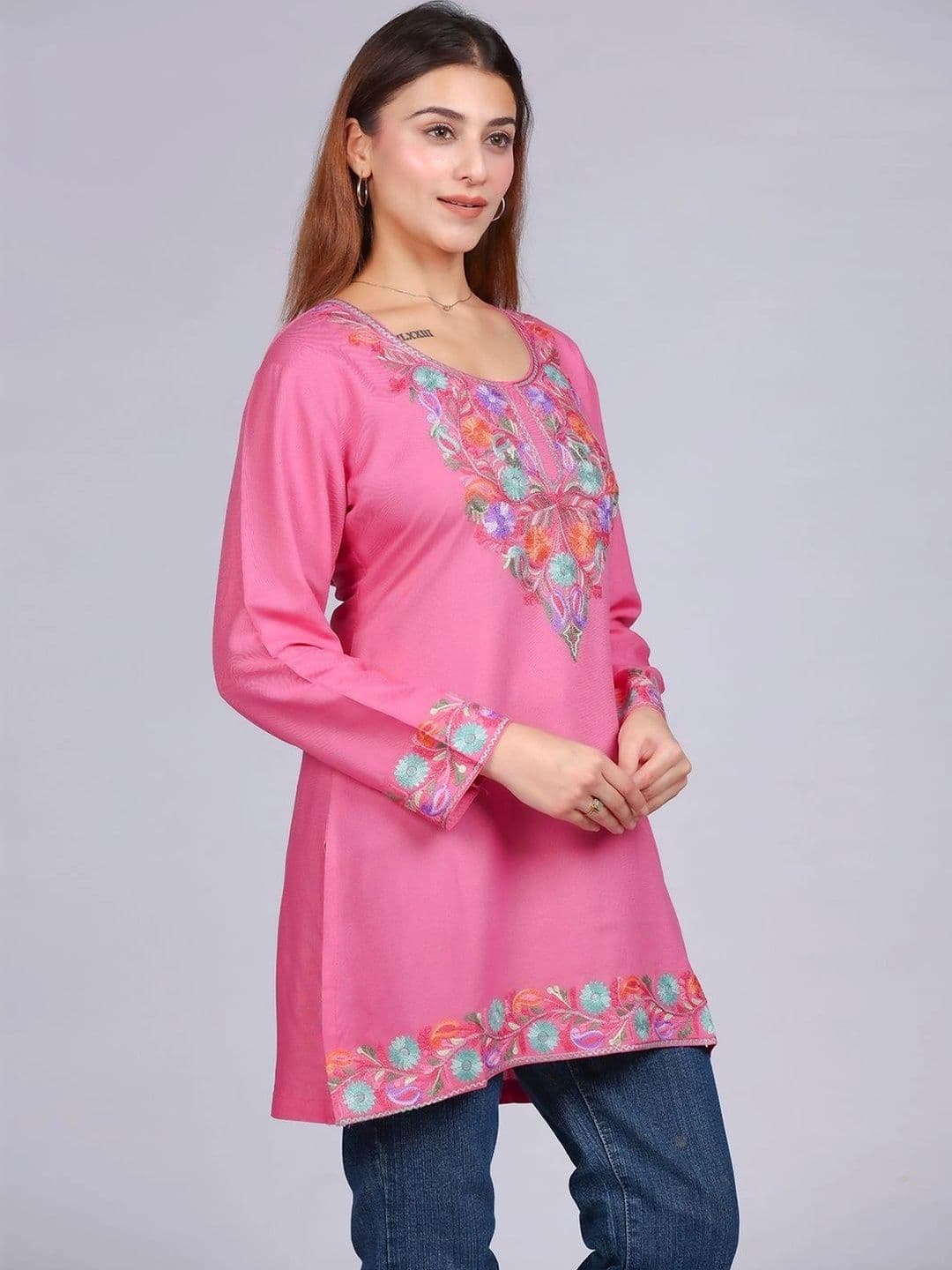 Anouk Women Embroidered Thread Work Kurta thumbnail 2