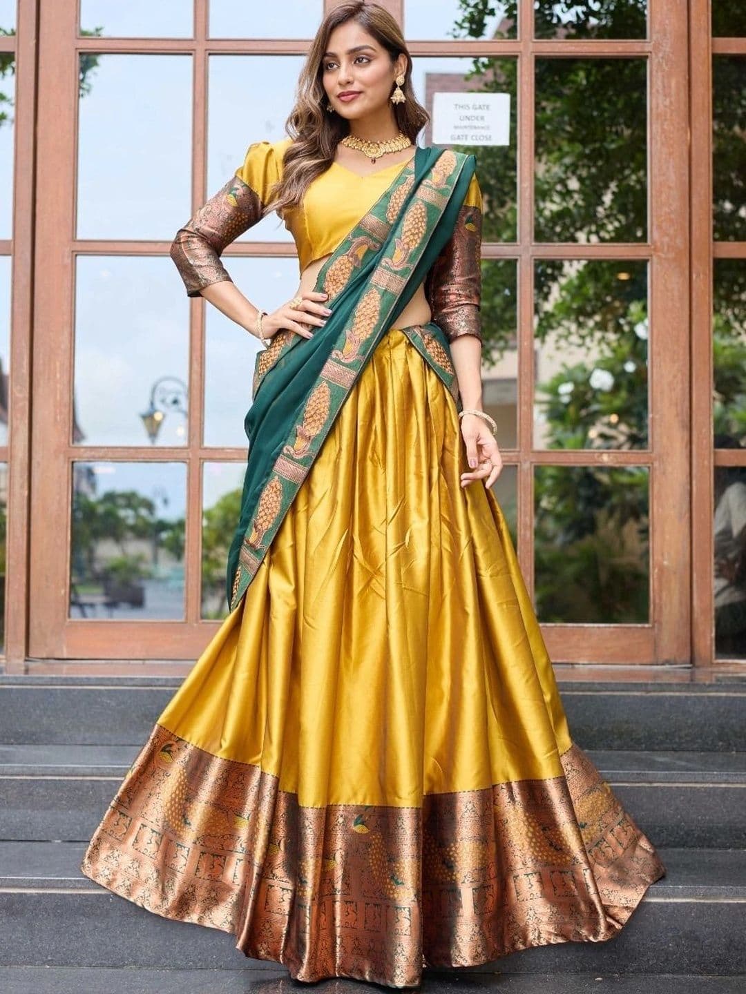 all about you Unstitched Lehenga & Blouse With Dupatta - view 1