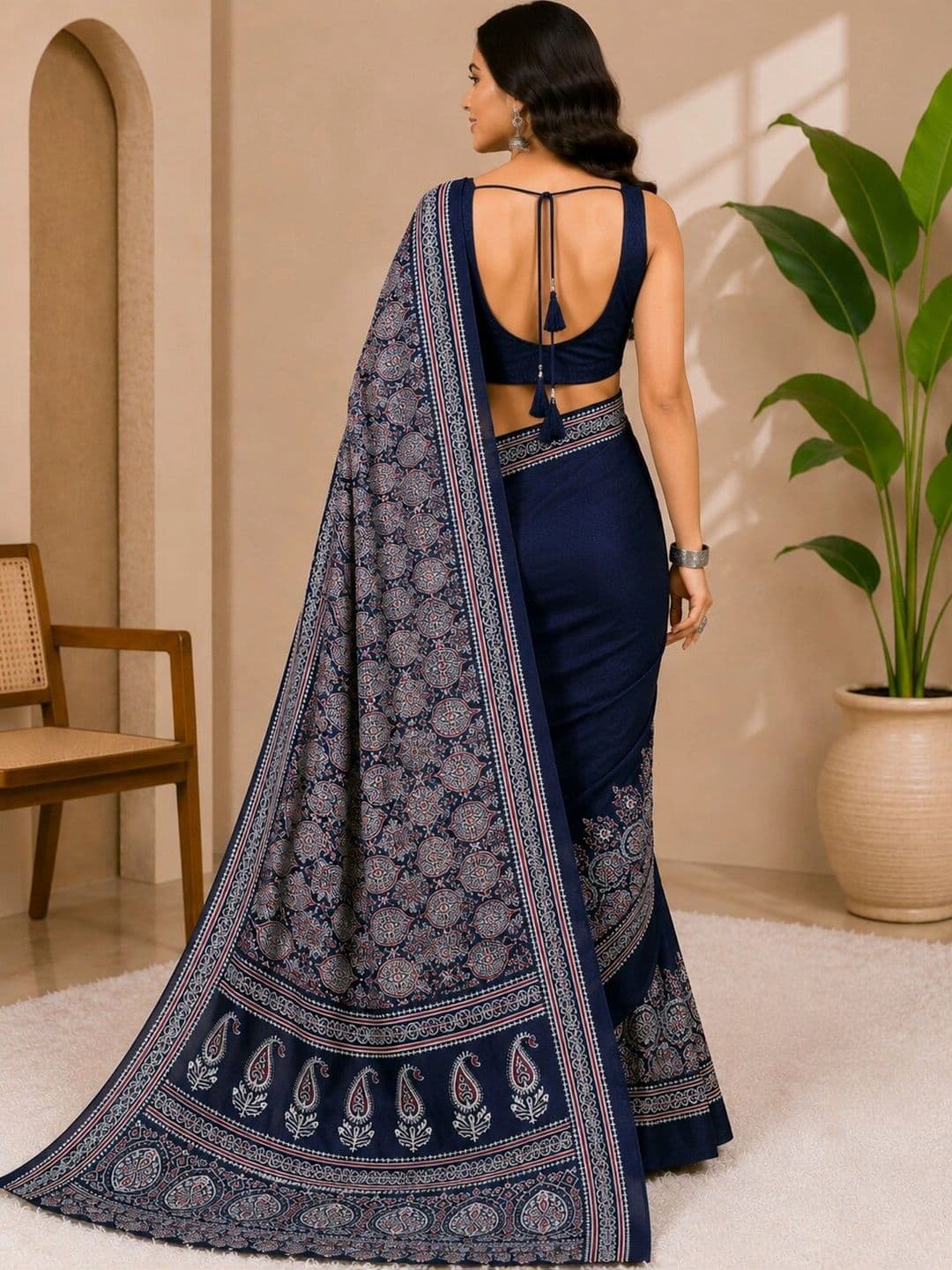 DIVASTRI Paisley Art Silk Designer Saree thumbnail 4