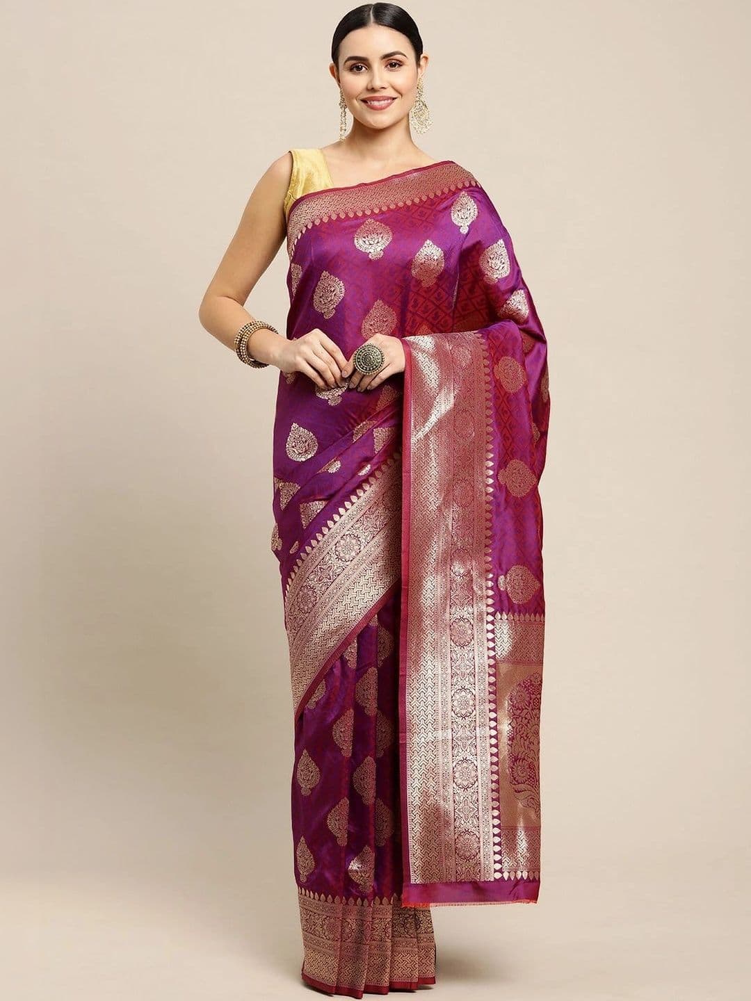 Dhaaga Ghar Woven Design Zari Art Silk Banarasi Saree - view 1