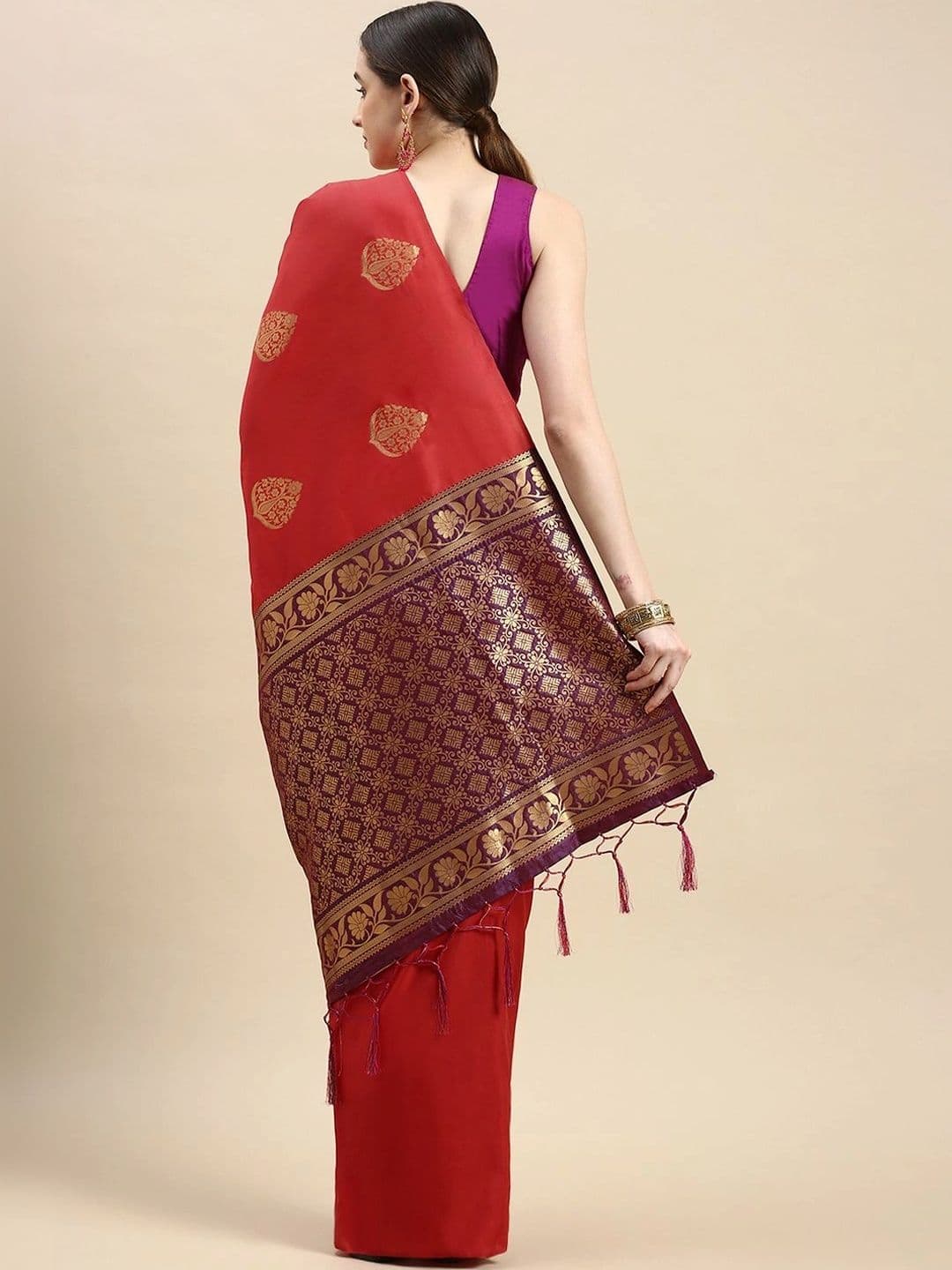 Dhaaga Ghar Woven Design Zari Art Silk Banarasi Saree thumbnail 4