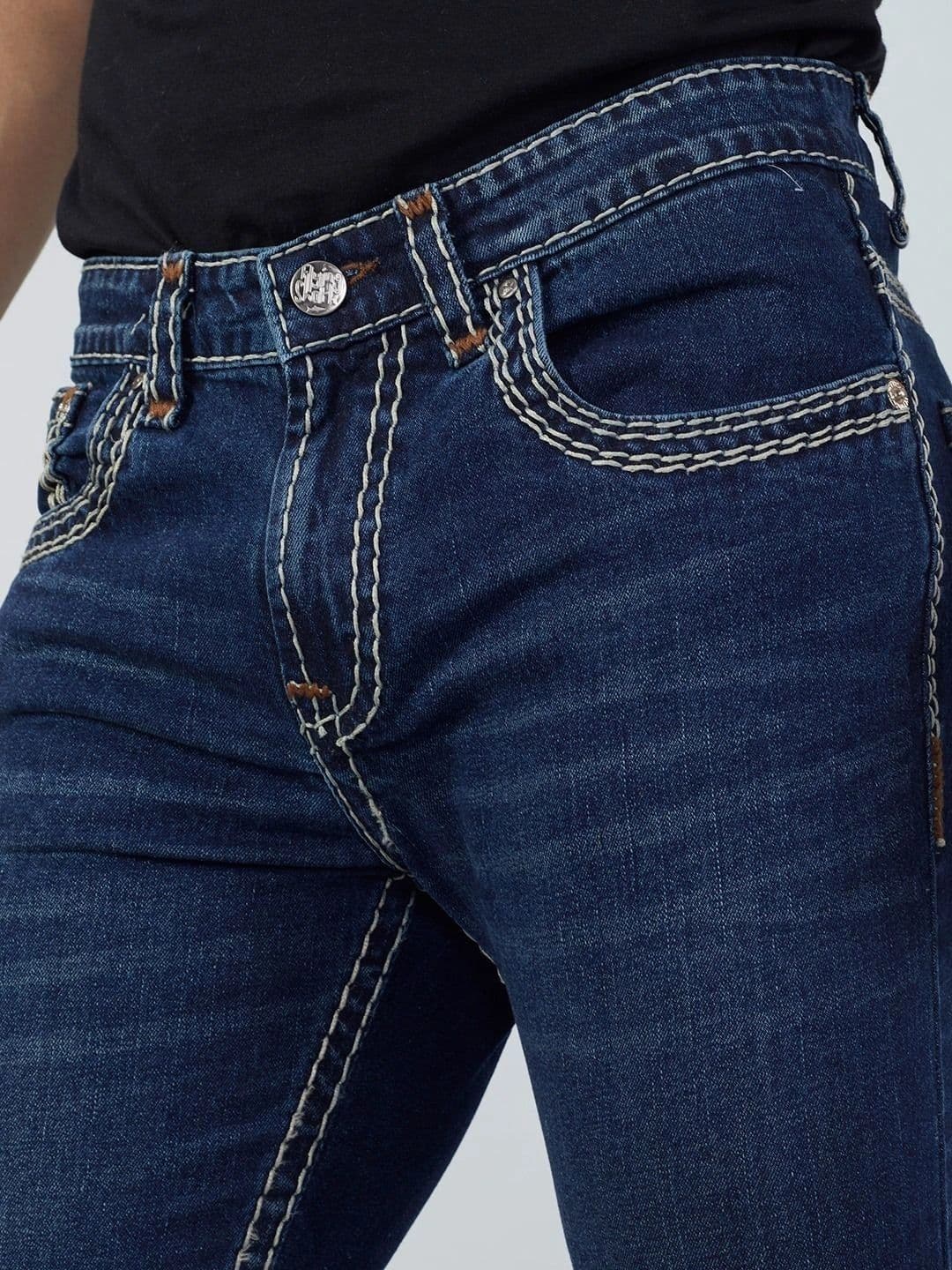 FLYING SHARK Men Slim Fit Mid-Rise Stretchable Jeans thumbnail 6