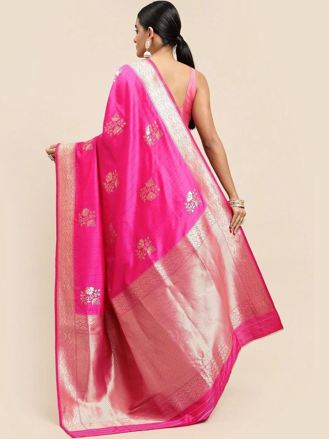 Dhaaga Ghar Woven Design Zari Art Silk Banarasi Saree thumbnail 7