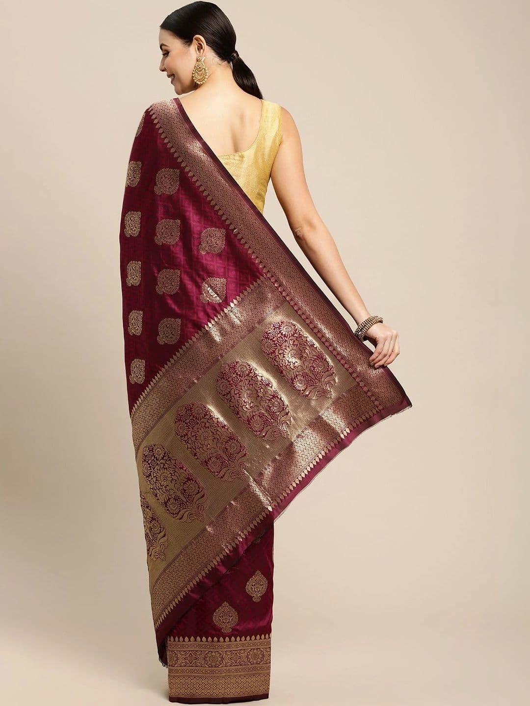 Dhaaga Ghar Woven Design Zari Art Silk Banarasi Saree thumbnail 6