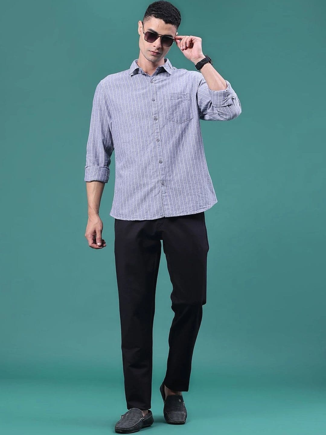 LIMEROAD Men Striped Casual Shirt thumbnail 5