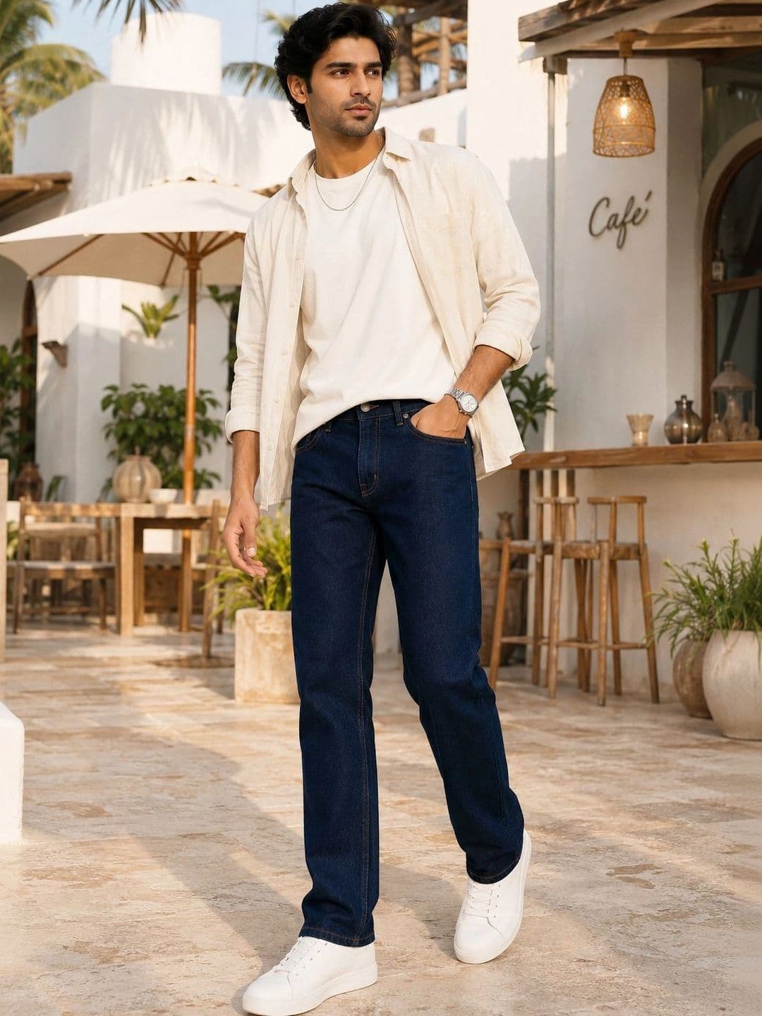 BAESD Men Straight Fit High-Rise Stretchable Jeans thumbnail 6