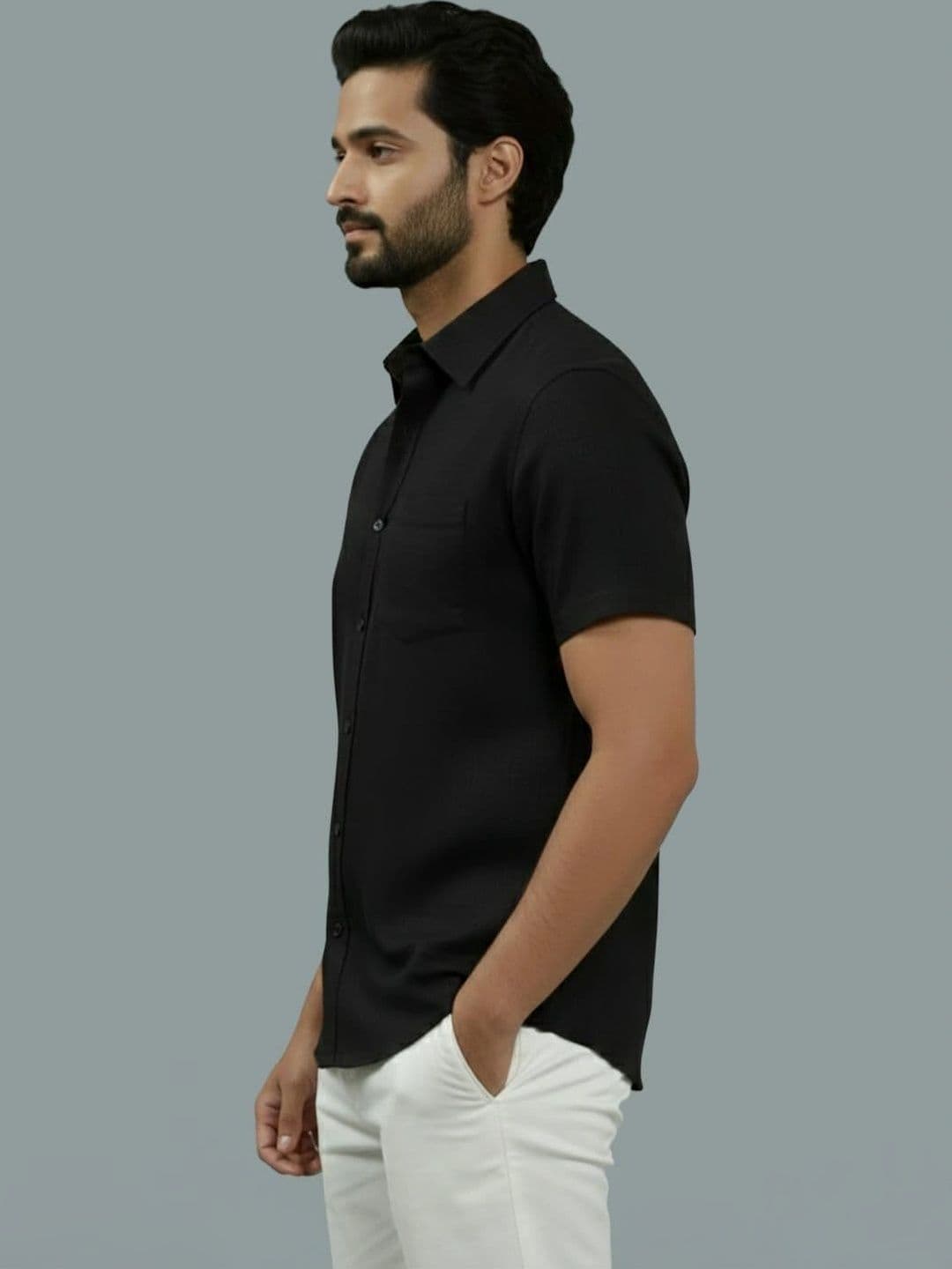 Vashuqi Men Smart Slim Fit Casual Shirt thumbnail 4