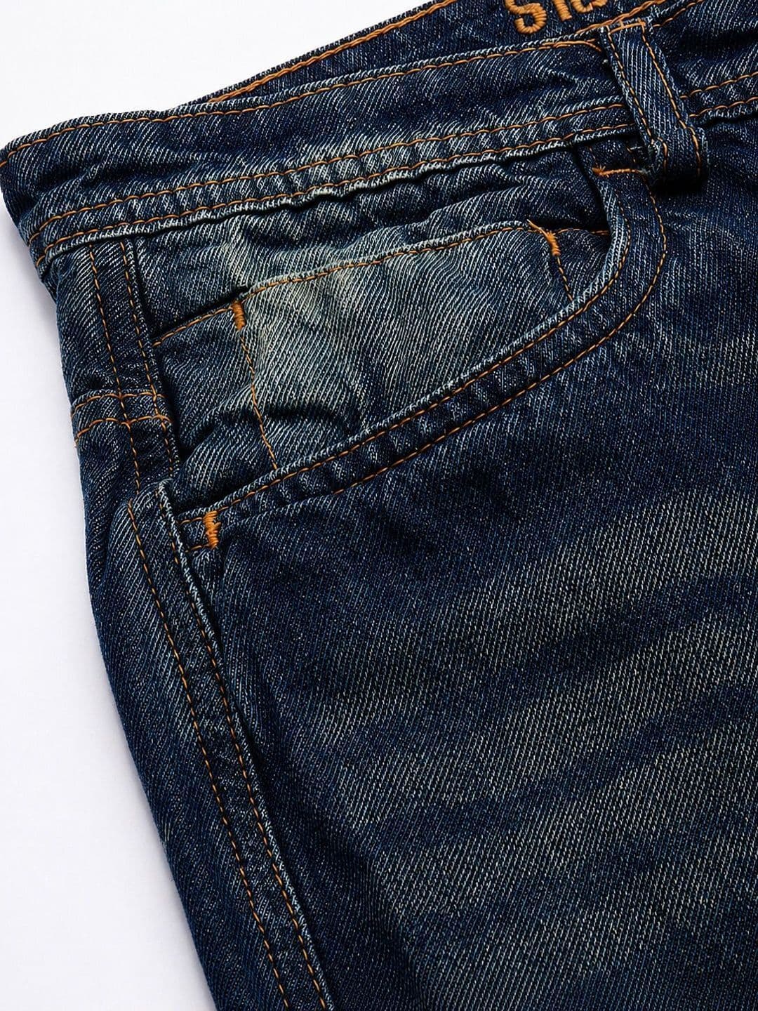 Roadster Men Jean Straight Fit Mid-Rise Low Distress Stretchable Jeans thumbnail 2