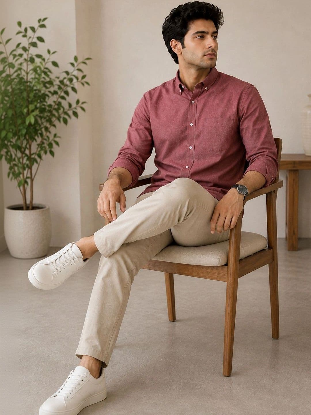 HERE&NOW Men Standard Slim Fit Casual Shirt thumbnail 2