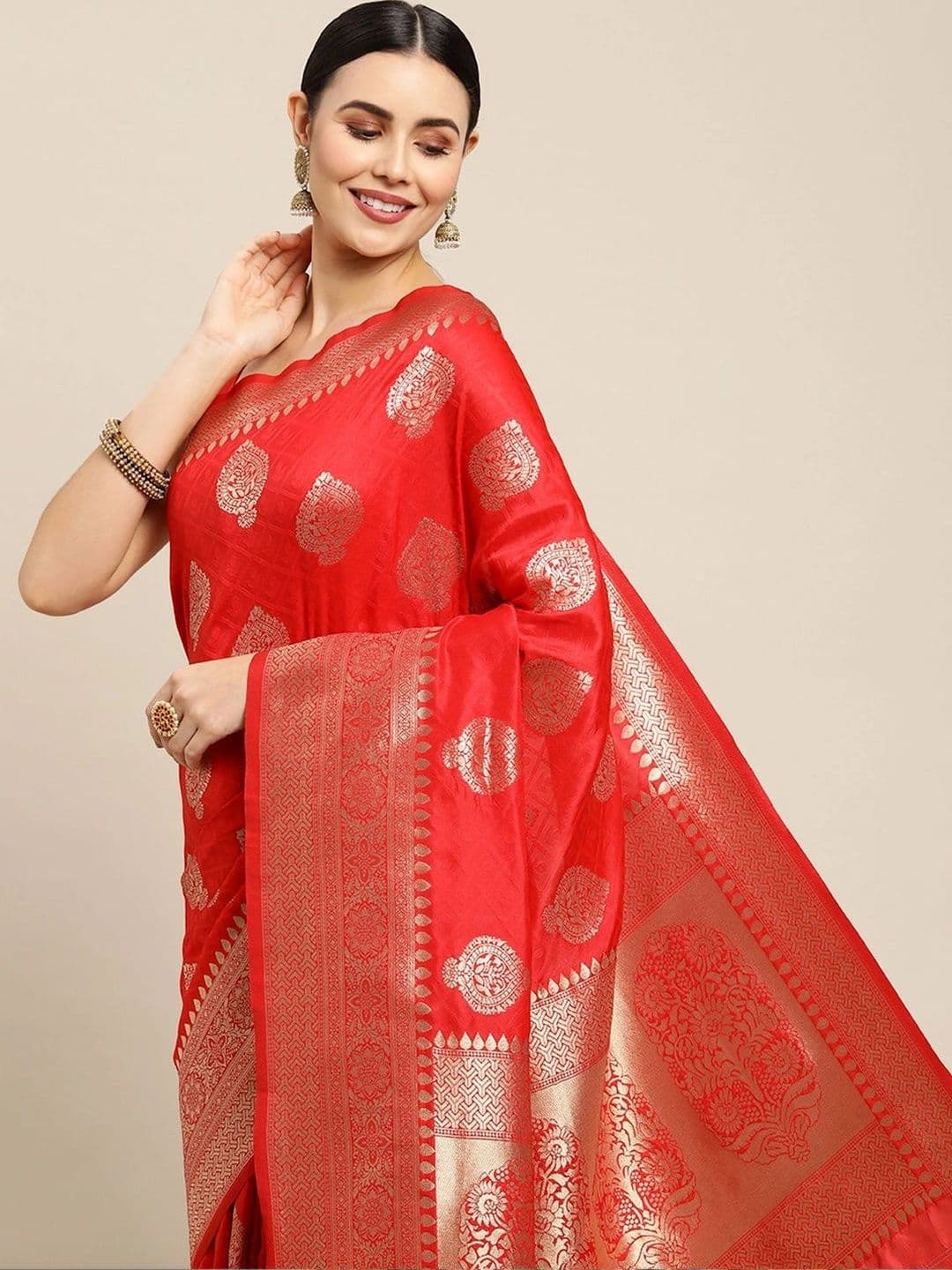 Dhaaga Ghar Woven Design Zari Art Silk Banarasi Saree thumbnail 6