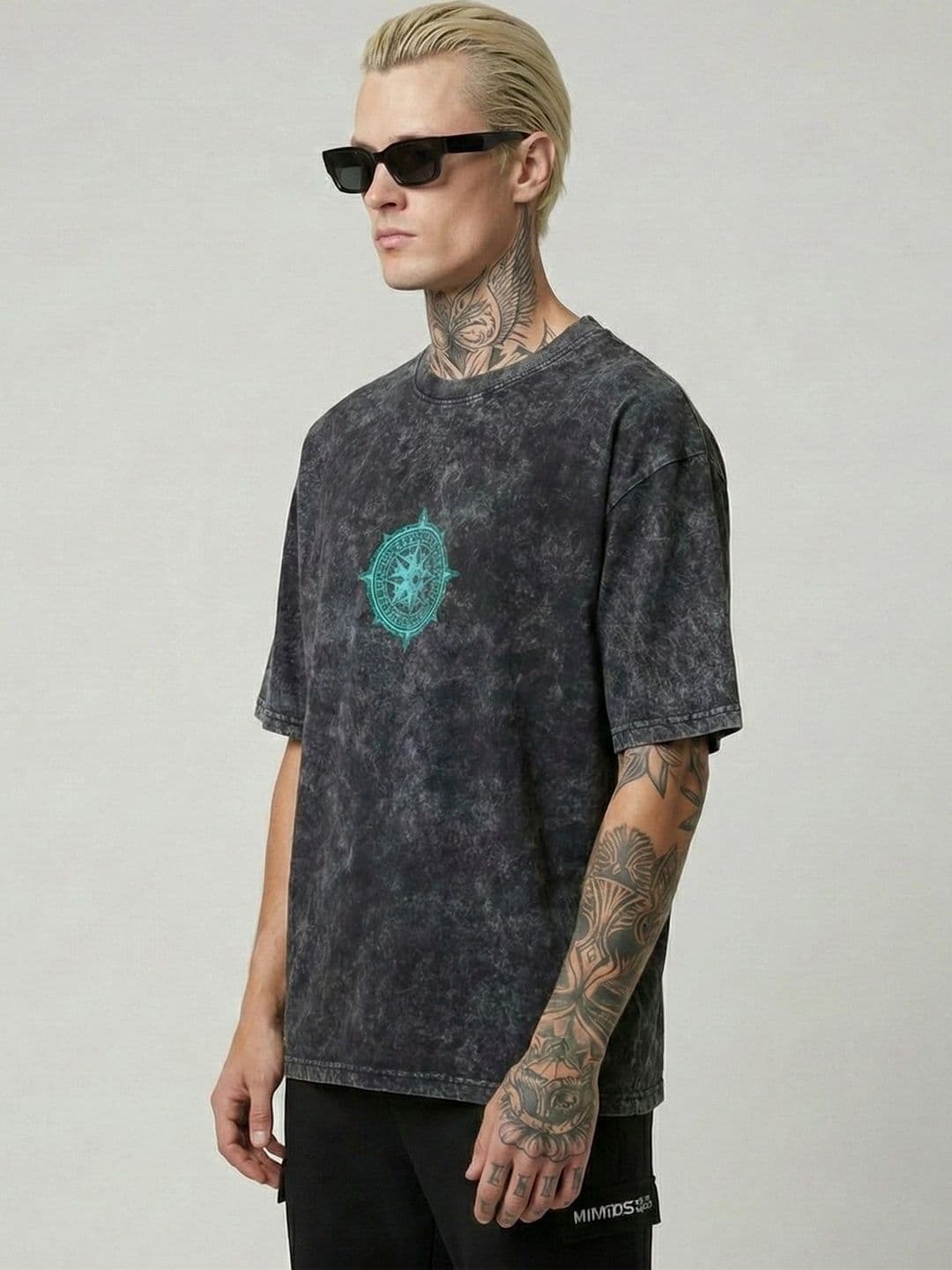 Moda Rapido Men Dyed Drop-Shoulder Sleeves T-shirt thumbnail 2