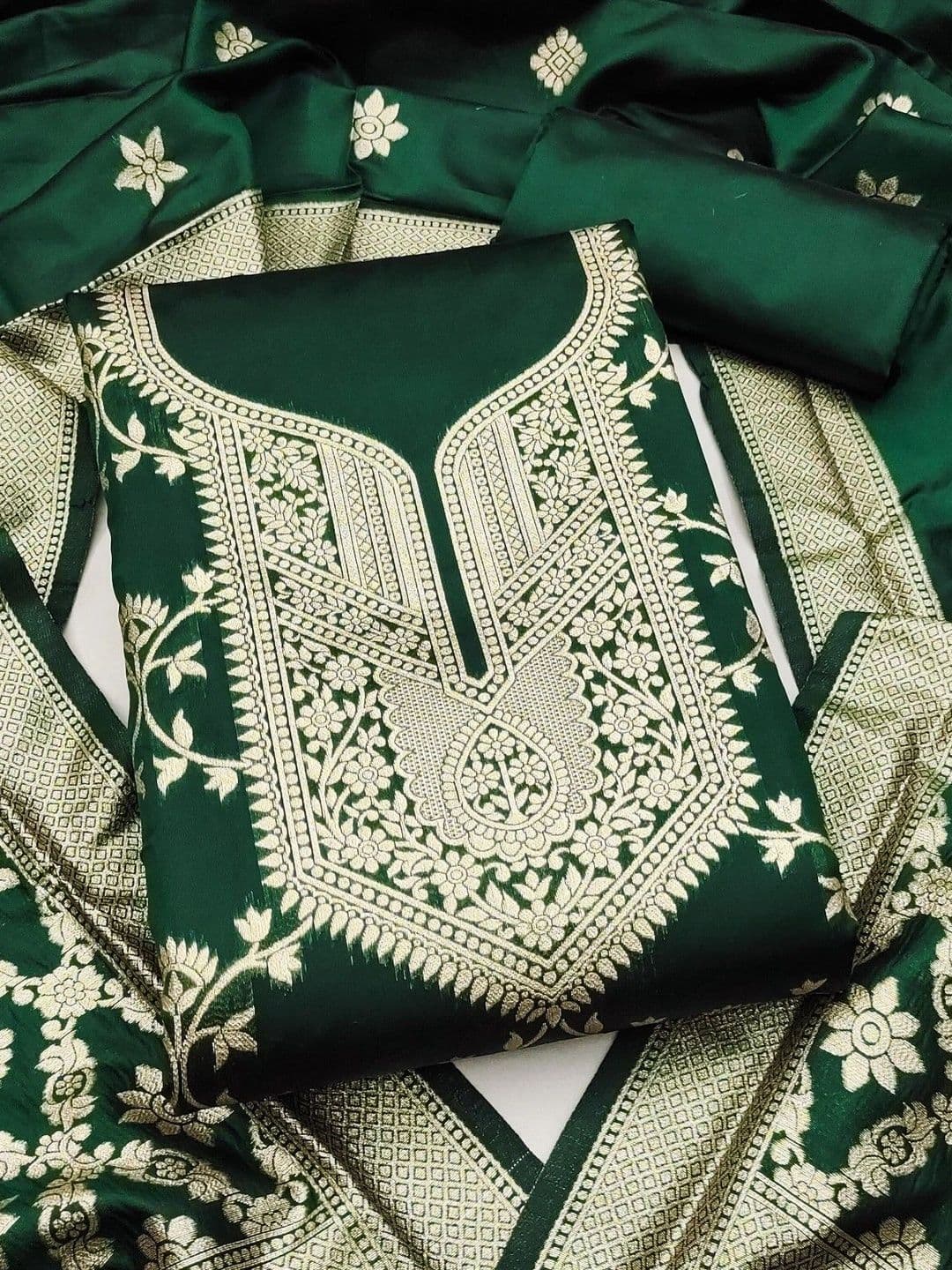 Dhaaga Ghar Art Silk Unstitched Dress Material - view 1