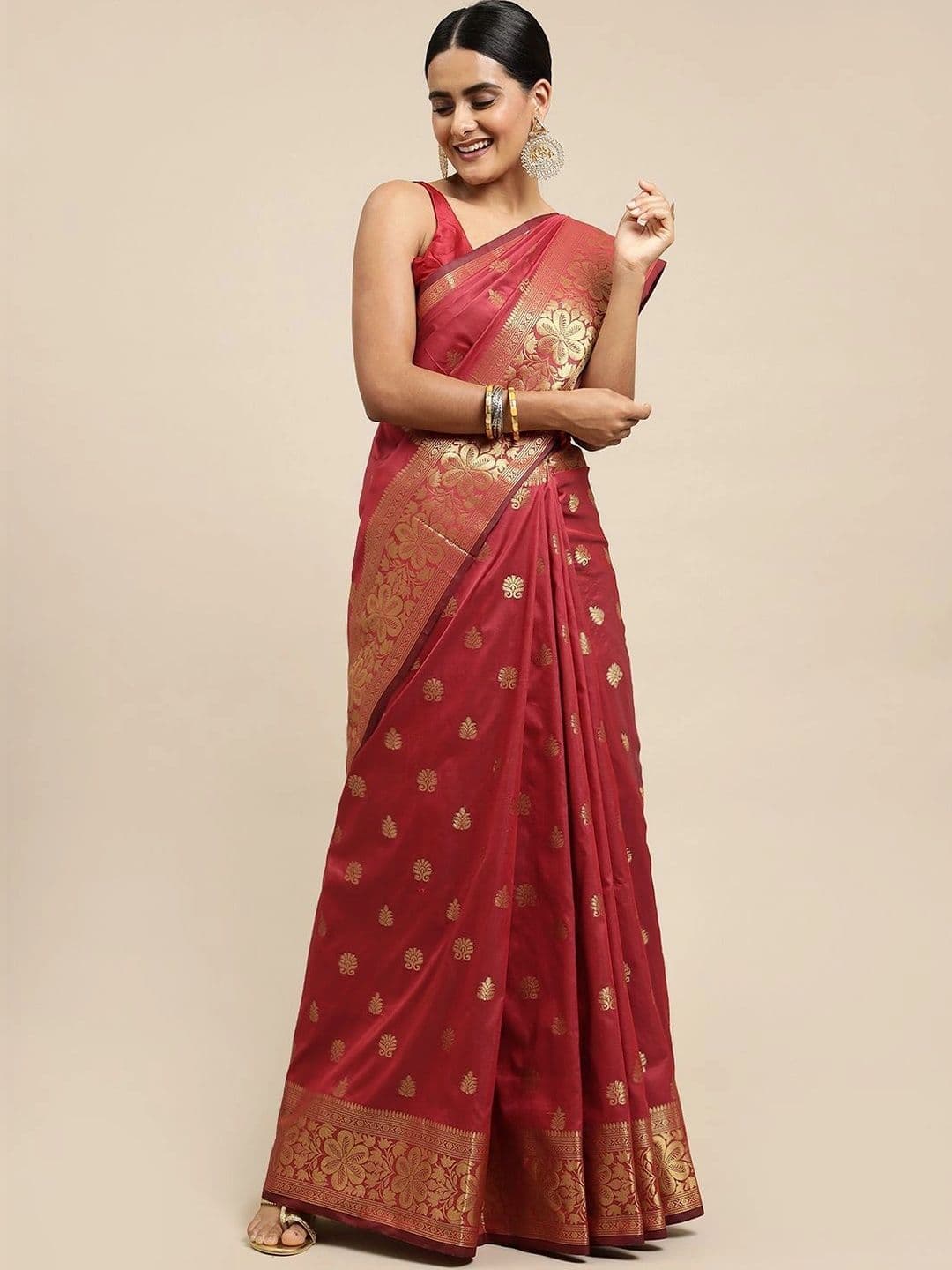 Dhaaga Ghar Woven Design Zari Art Silk Banarasi Saree thumbnail 6
