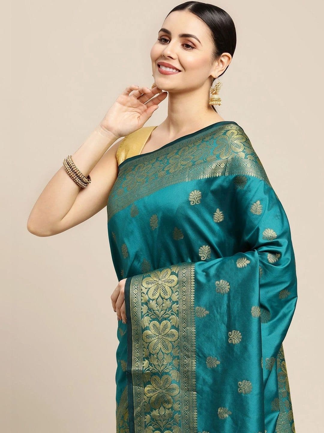 Dhaaga Ghar Woven Design Zari Art Silk Banarasi Saree thumbnail 5