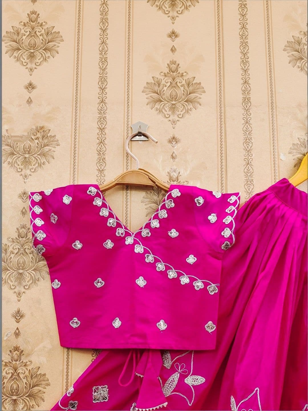 KALINI Girls Embroidered Thread Work Ready to Wear Lehenga & thumbnail 6