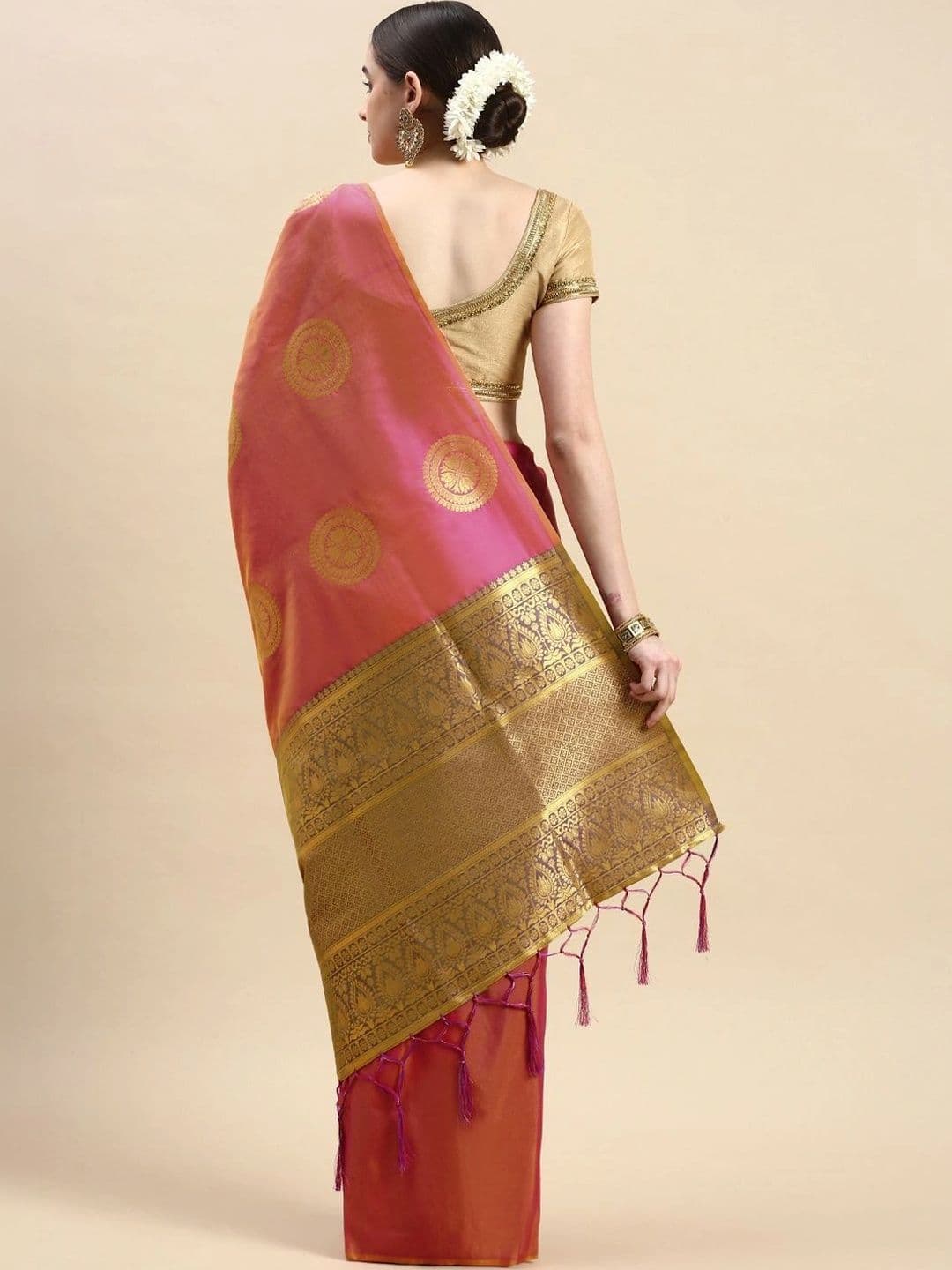 Dhaaga Ghar Woven Design Zari Art Silk Banarasi Saree thumbnail 5