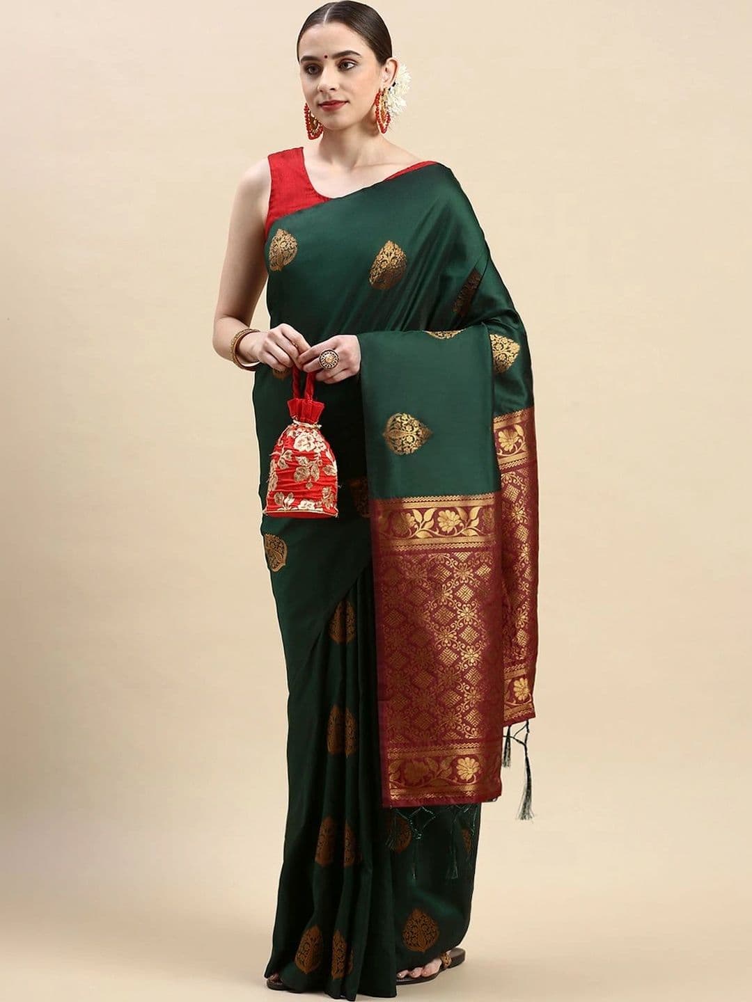 Dhaaga Ghar Woven Design Zari Art Silk Banarasi Saree - view 1