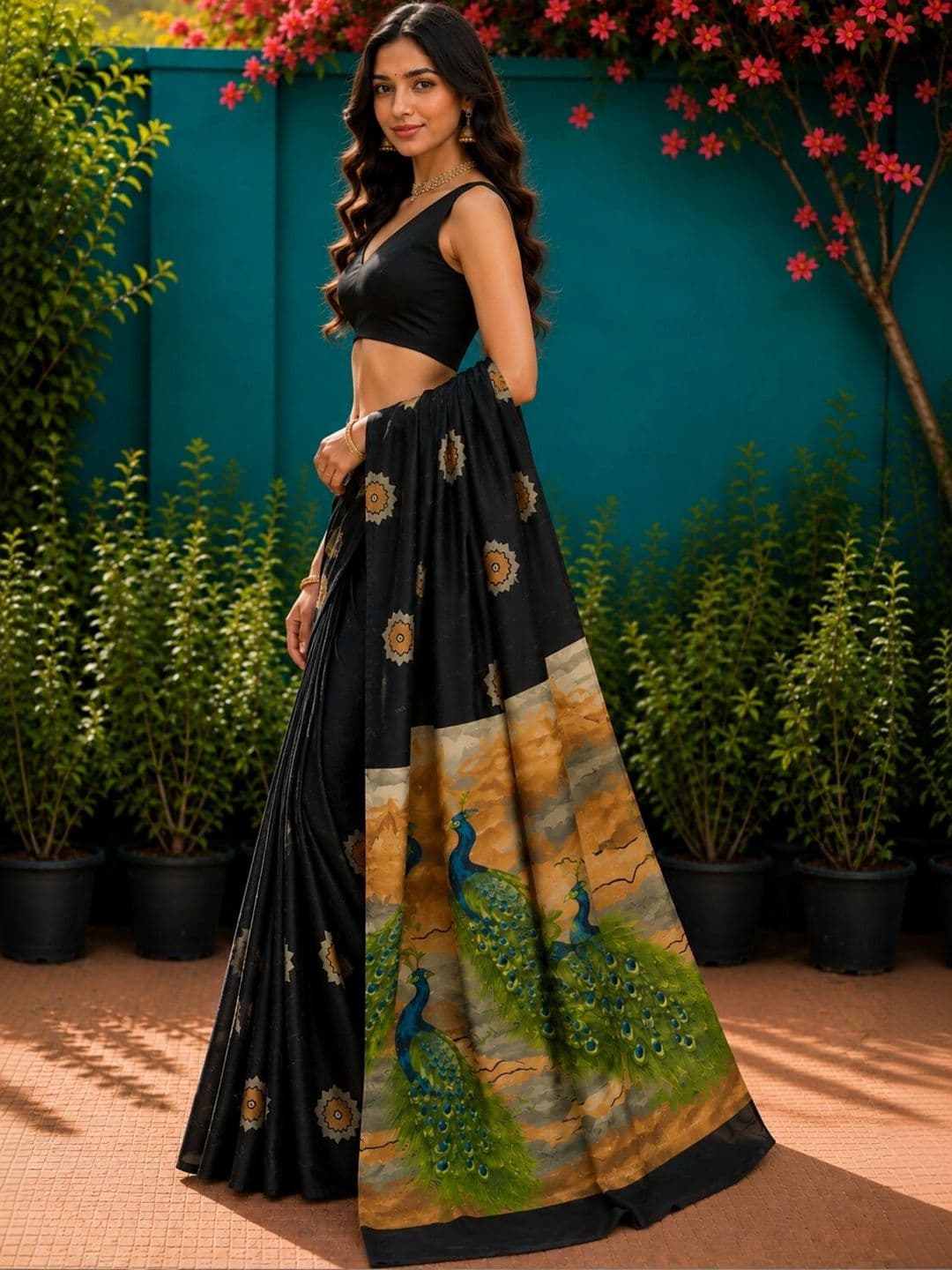 DIVASTRI Paisley Art Silk Designer Saree thumbnail 2