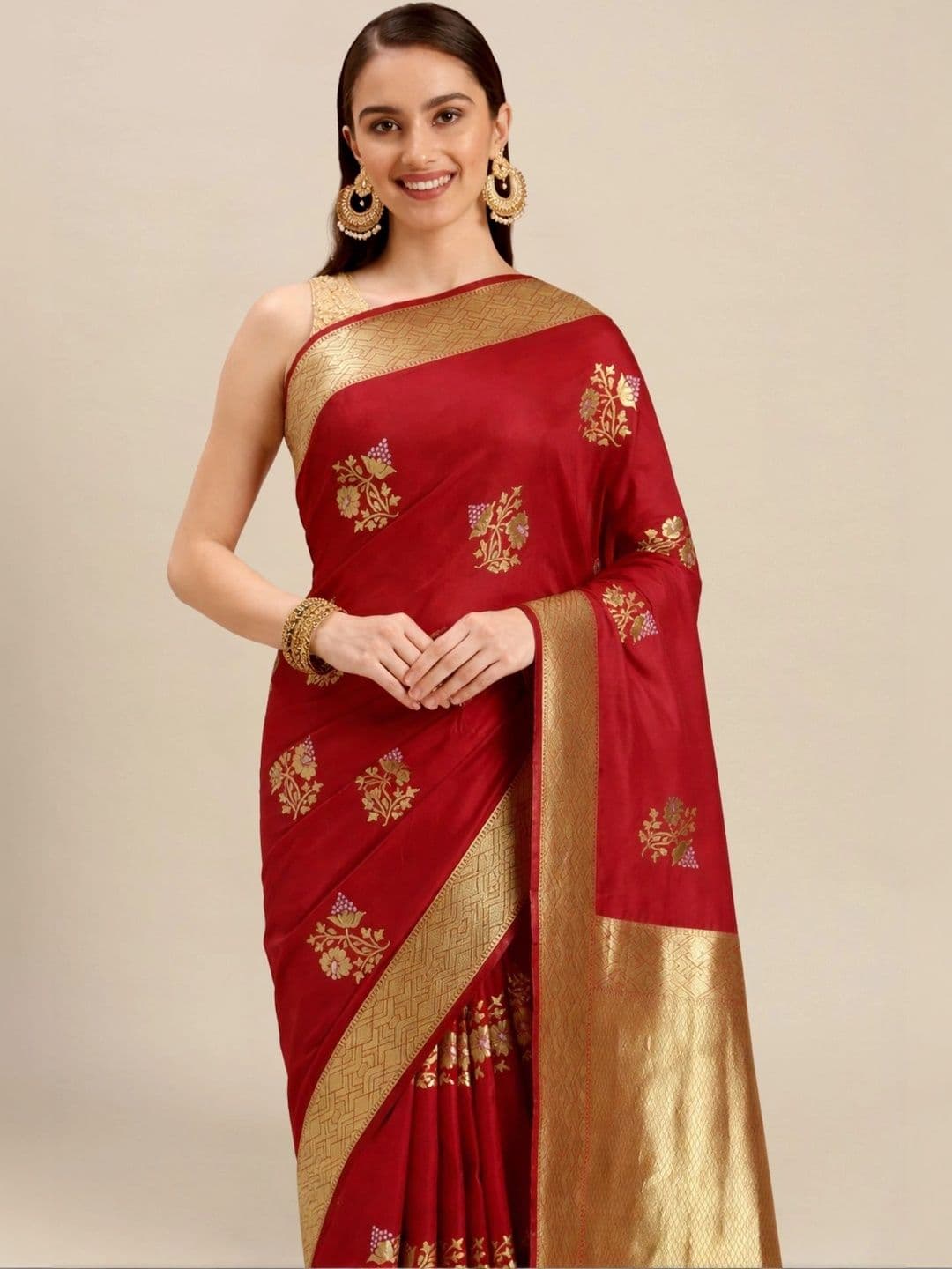 Dhaaga Ghar Woven Design Zari Art Silk Banarasi Saree thumbnail 4