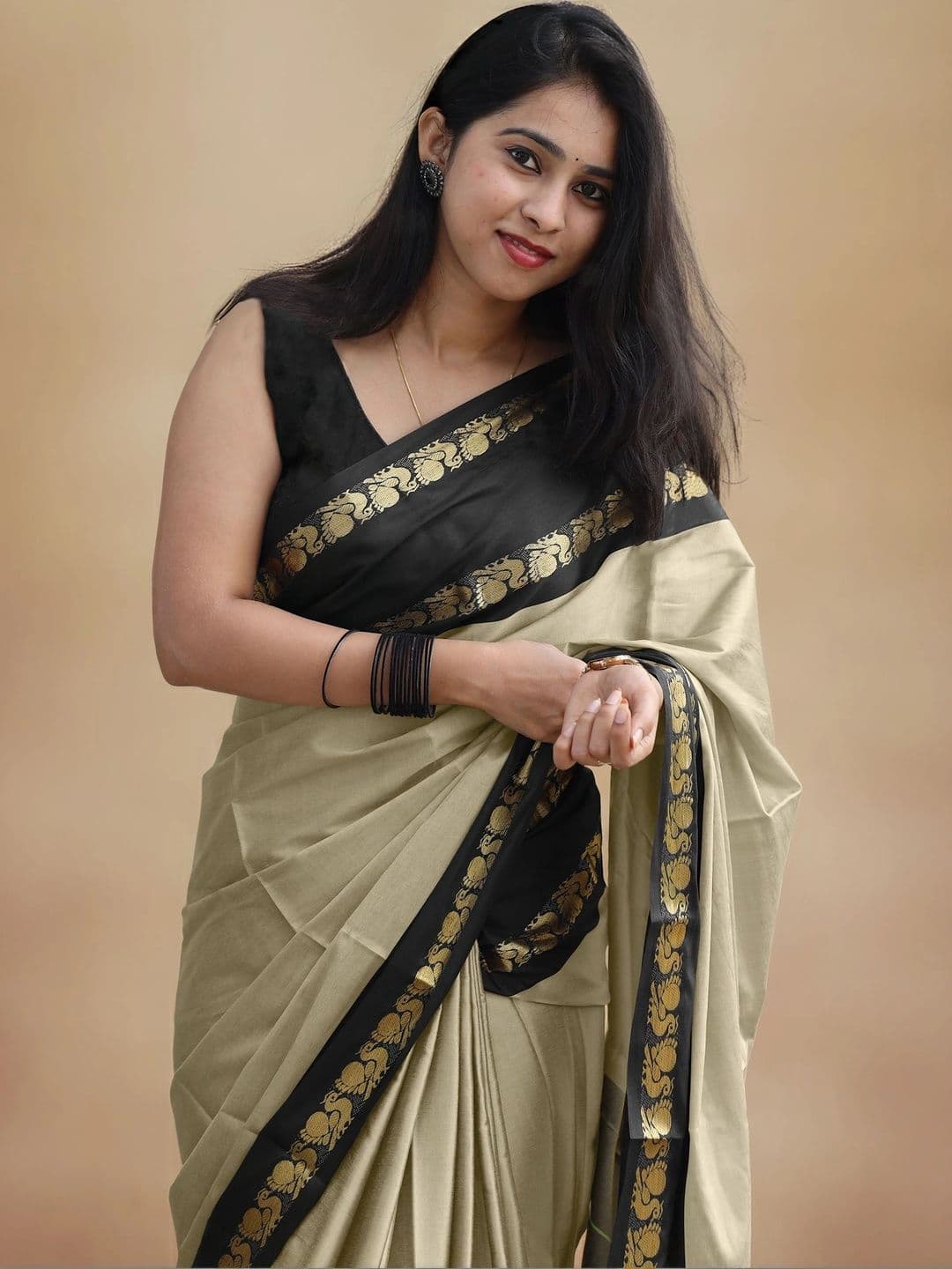 UMANTA Ethnic Motifs Zari Silk Cotton Designer Gadwal Saree thumbnail 6