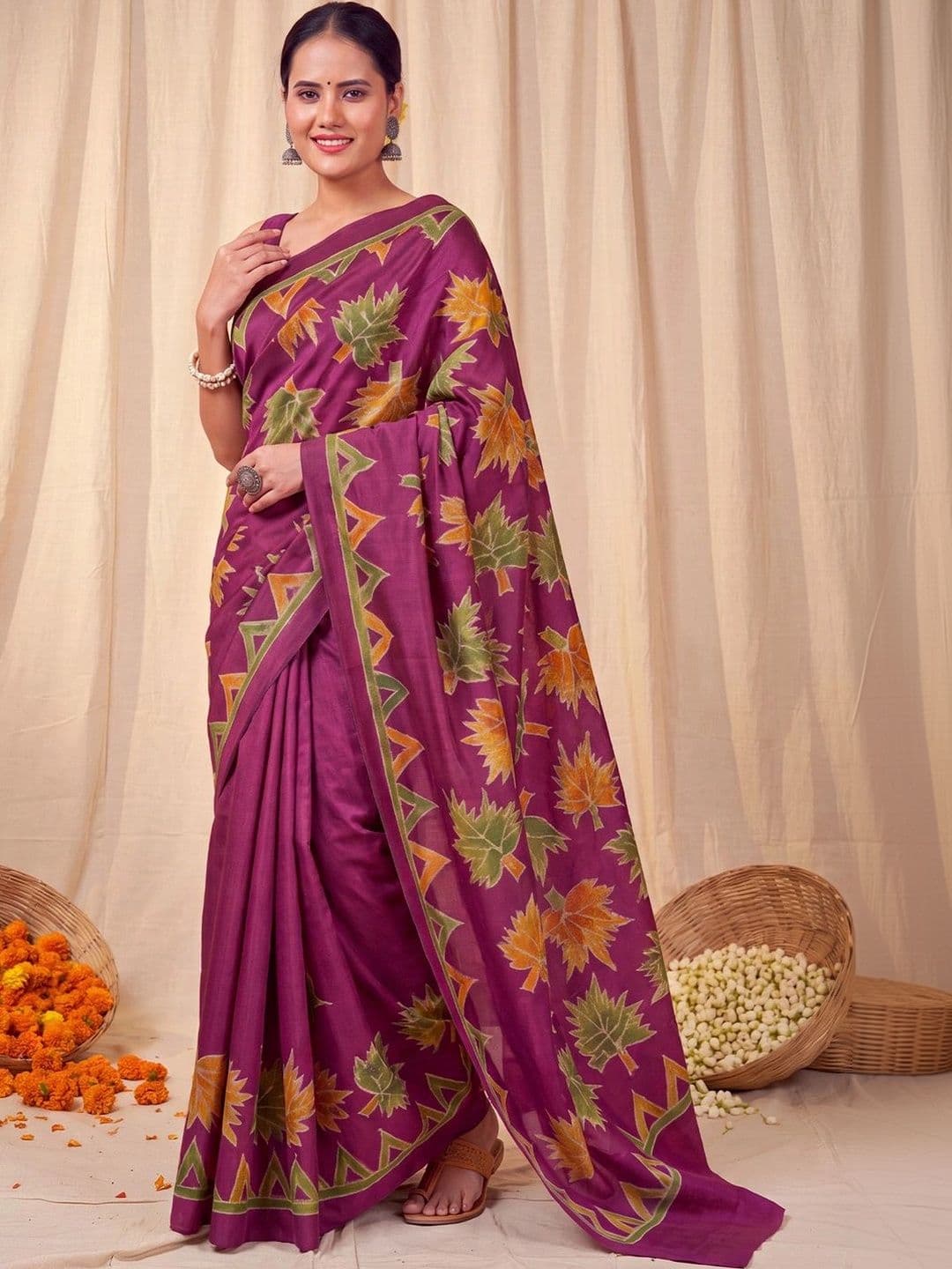 Anouk Bagh Silk Blend Designer Saree thumbnail 5