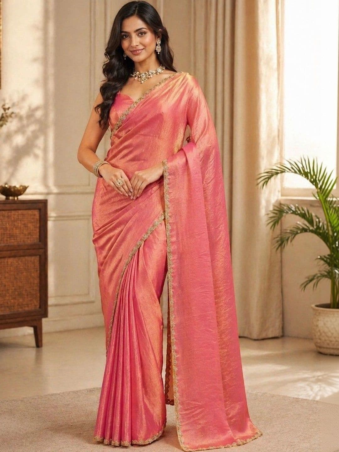 Moda Rapido Zari Satin Saree - view 1